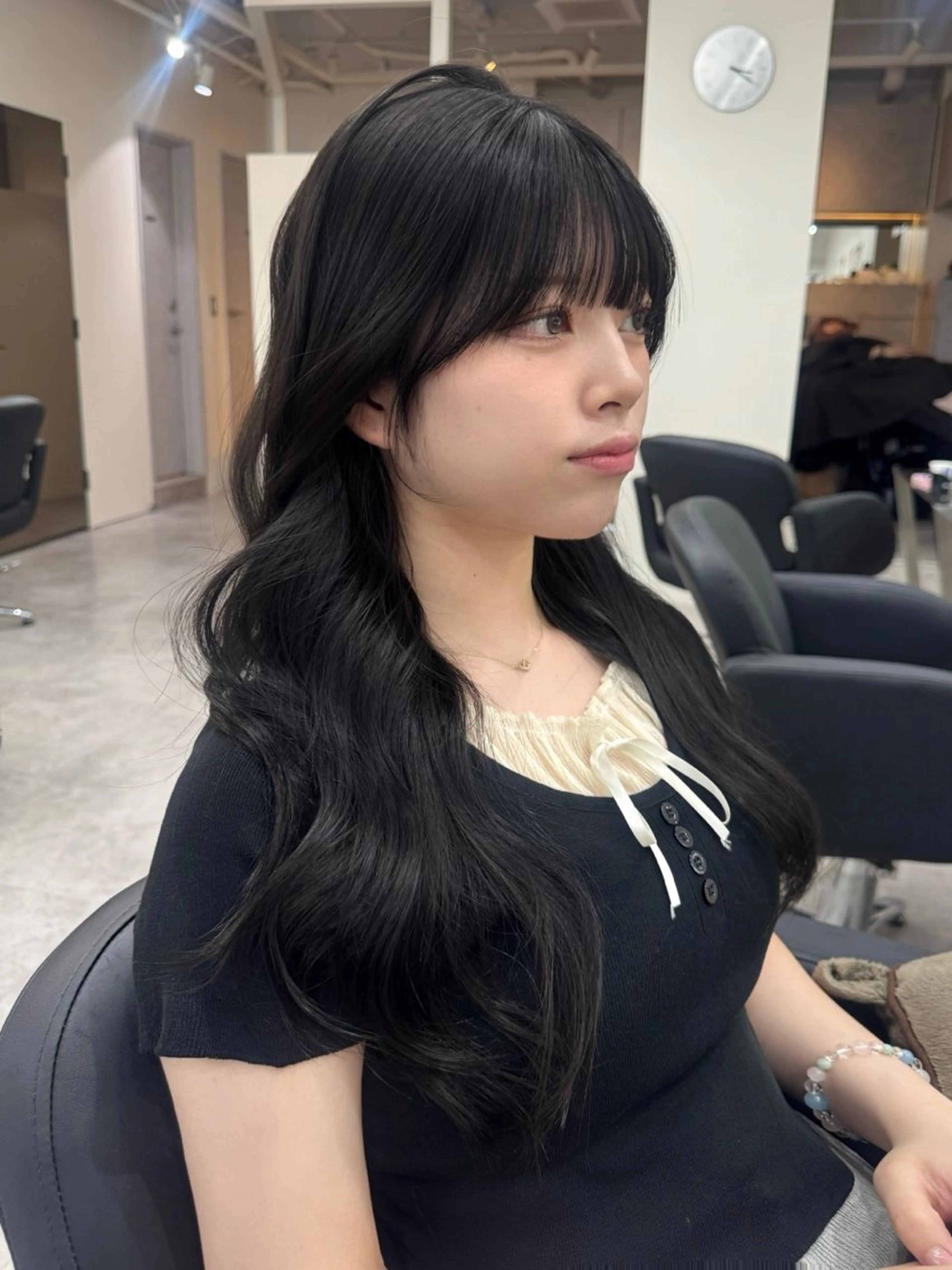 ロング カラー カット ヘアカラー トリートメント 🎀盛れる顔周り×レ イヤー×透明感/米田のヘアスタイル