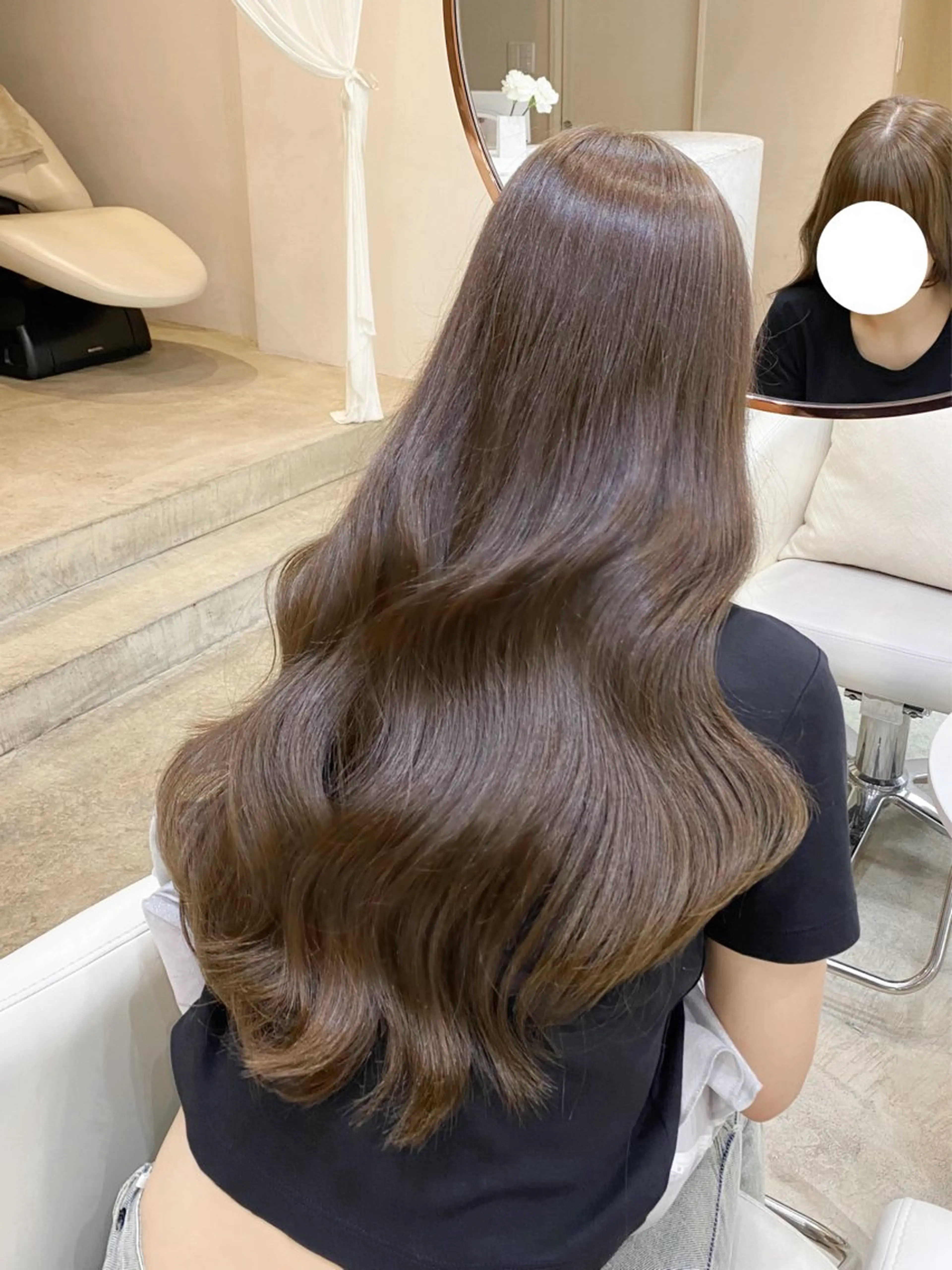 ロング カラー ベージュカラー ブリーチ ヘーゼル ブリーチなしカラー カット ヘアカラー トリートメント kohana 🎀韓国ヘア🎀🤍のヘアスタイル