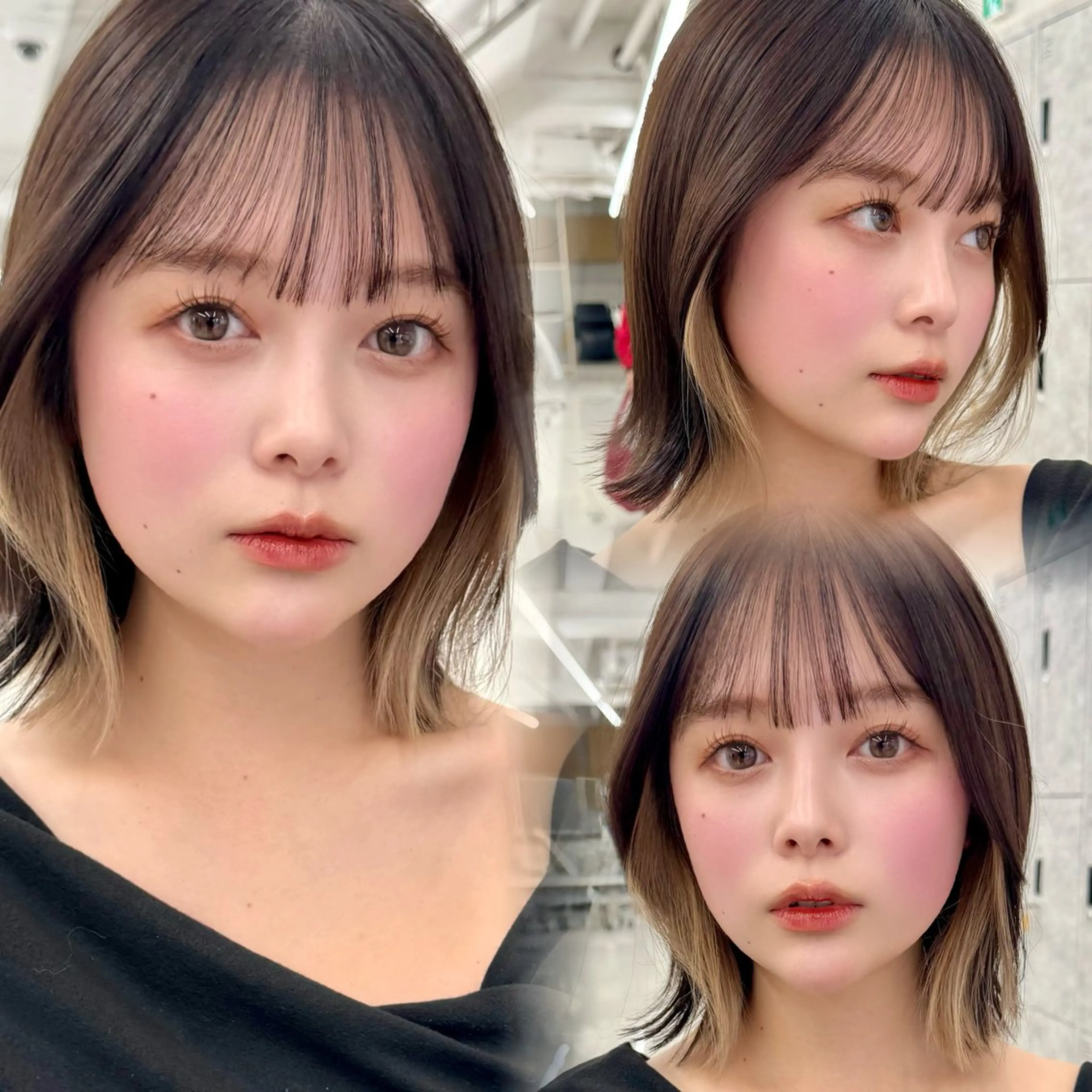 ショート ボブレイヤー ボブ レイヤーカット カット ヘアカラー トリートメント 韓国風レイヤー/ ボブ/しんやのヘアスタイル