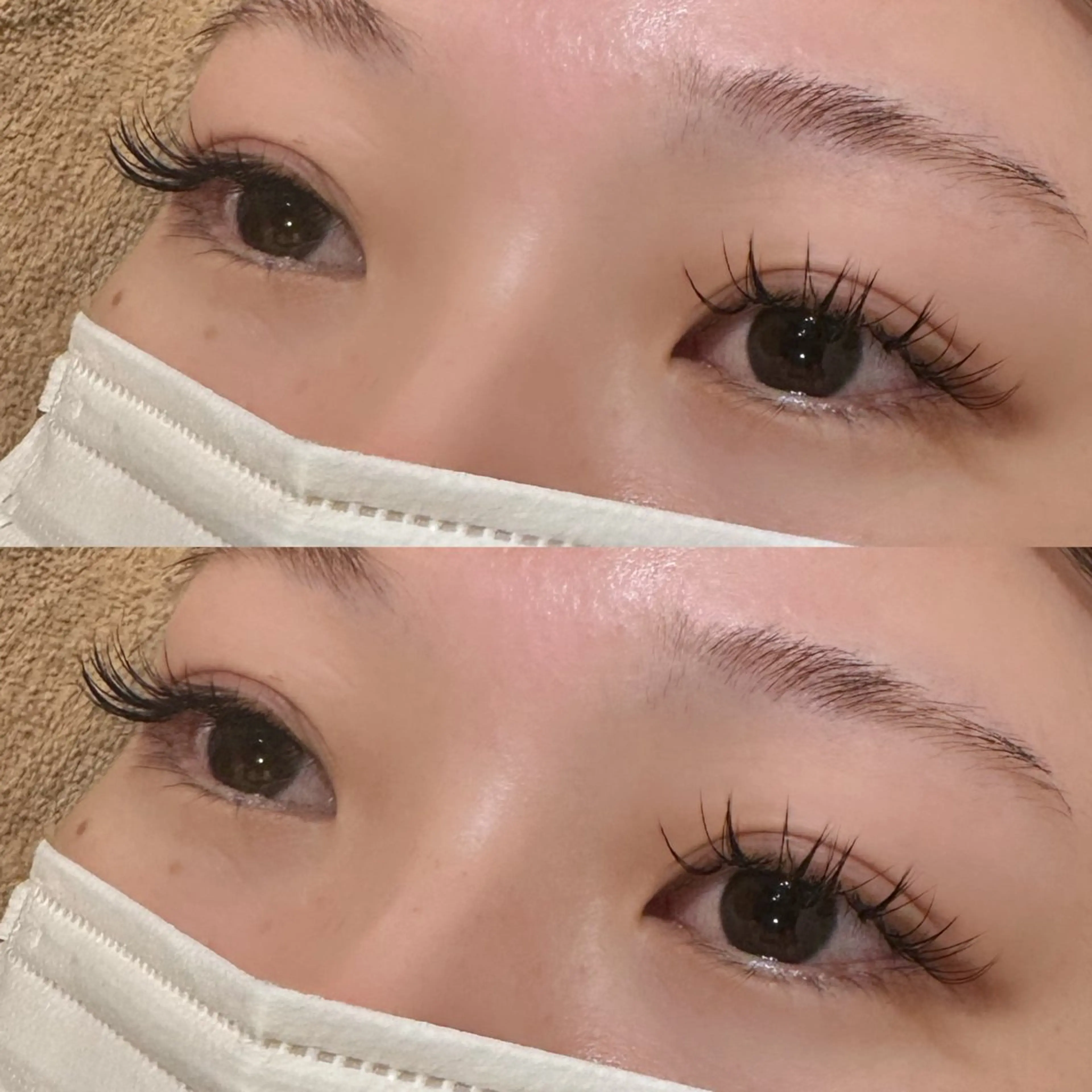 マツエク・マツパ 透明感カラー/顔周り カット/レイヤーにかのヘアスタイル