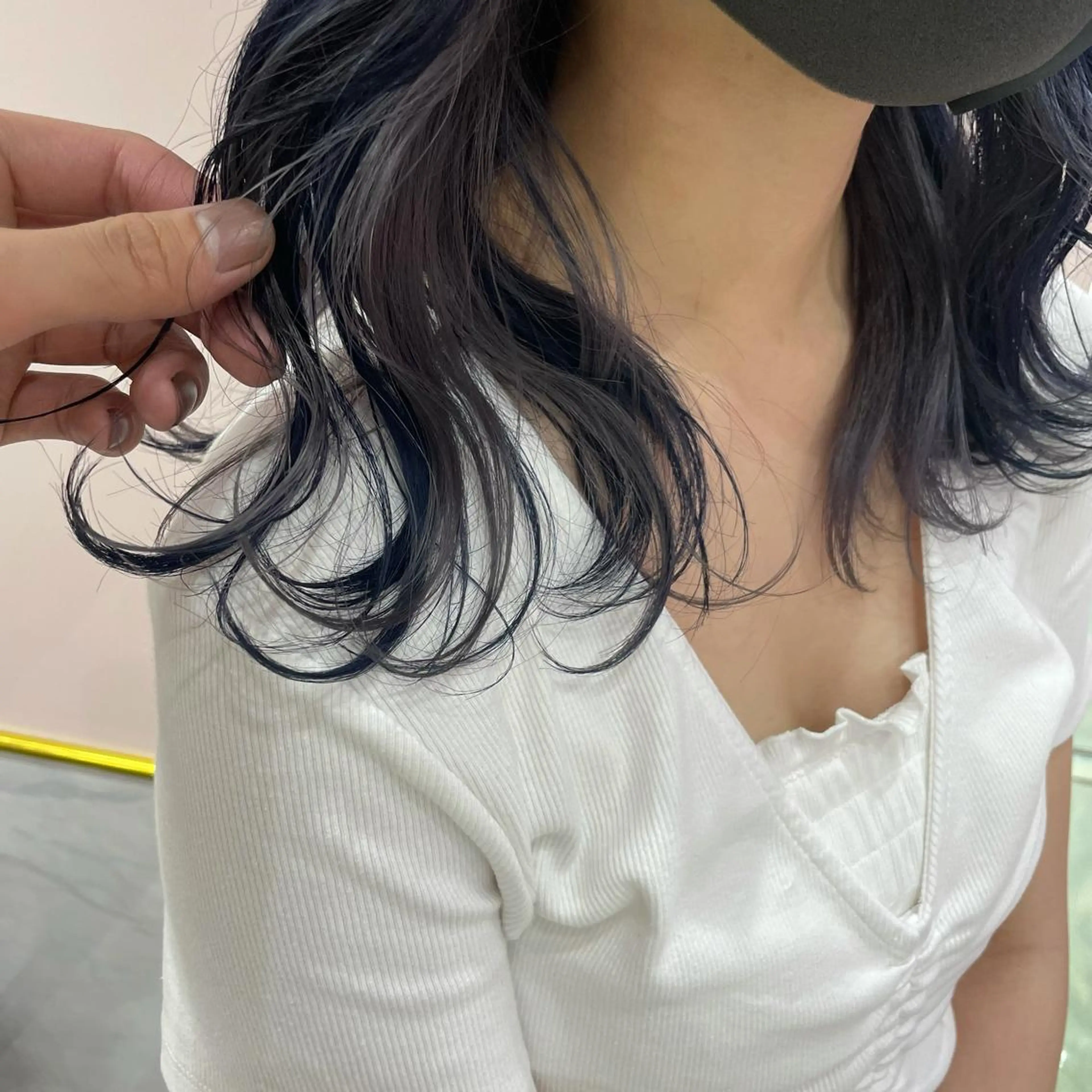 セミロング カラー ブルーカラー インナーカラー ネイビーカラー ヘアカラー トリートメント ヘアセット lot横浜所属・🫧tatsuki 🫧“lot 横浜“のヘアスタイル