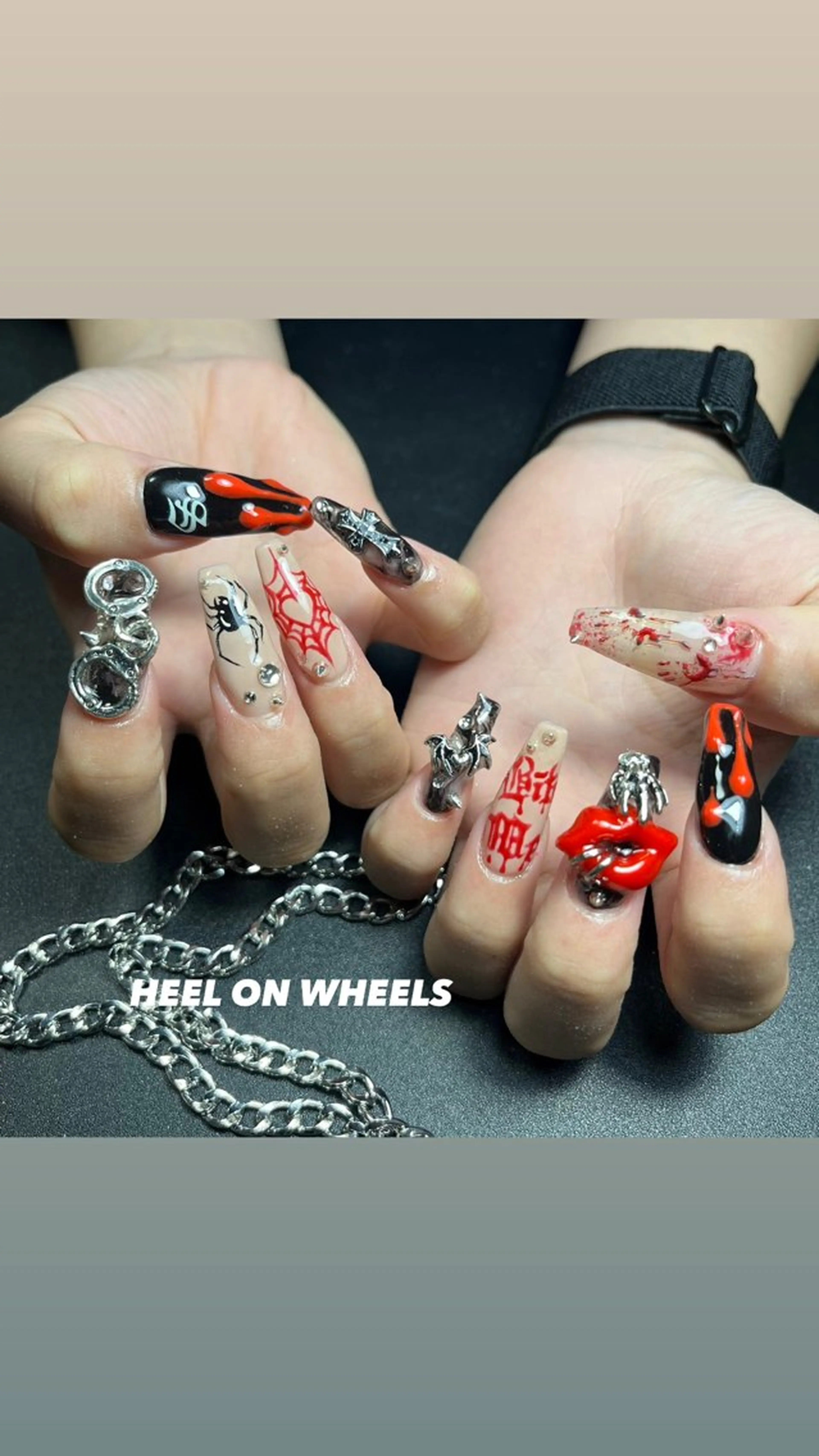 ネイル ハロウィン ハンドネイル ⛓Miyu ⛓のネイルデザイン