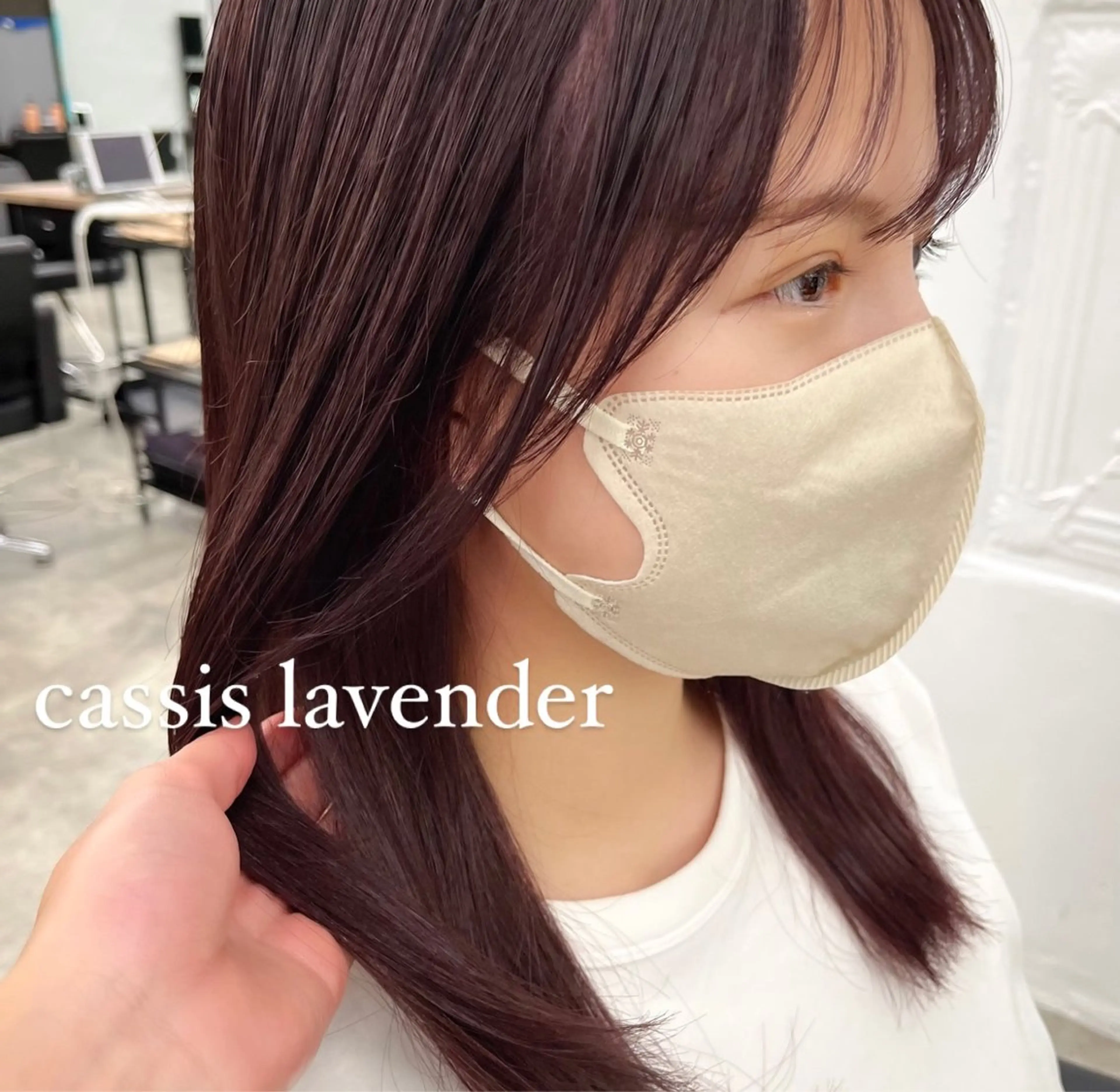 ミディアム カラー ヘアカラー トリートメント 暖色/艶髪/ボブ/ ミディアム/Ayaのヘアスタイル