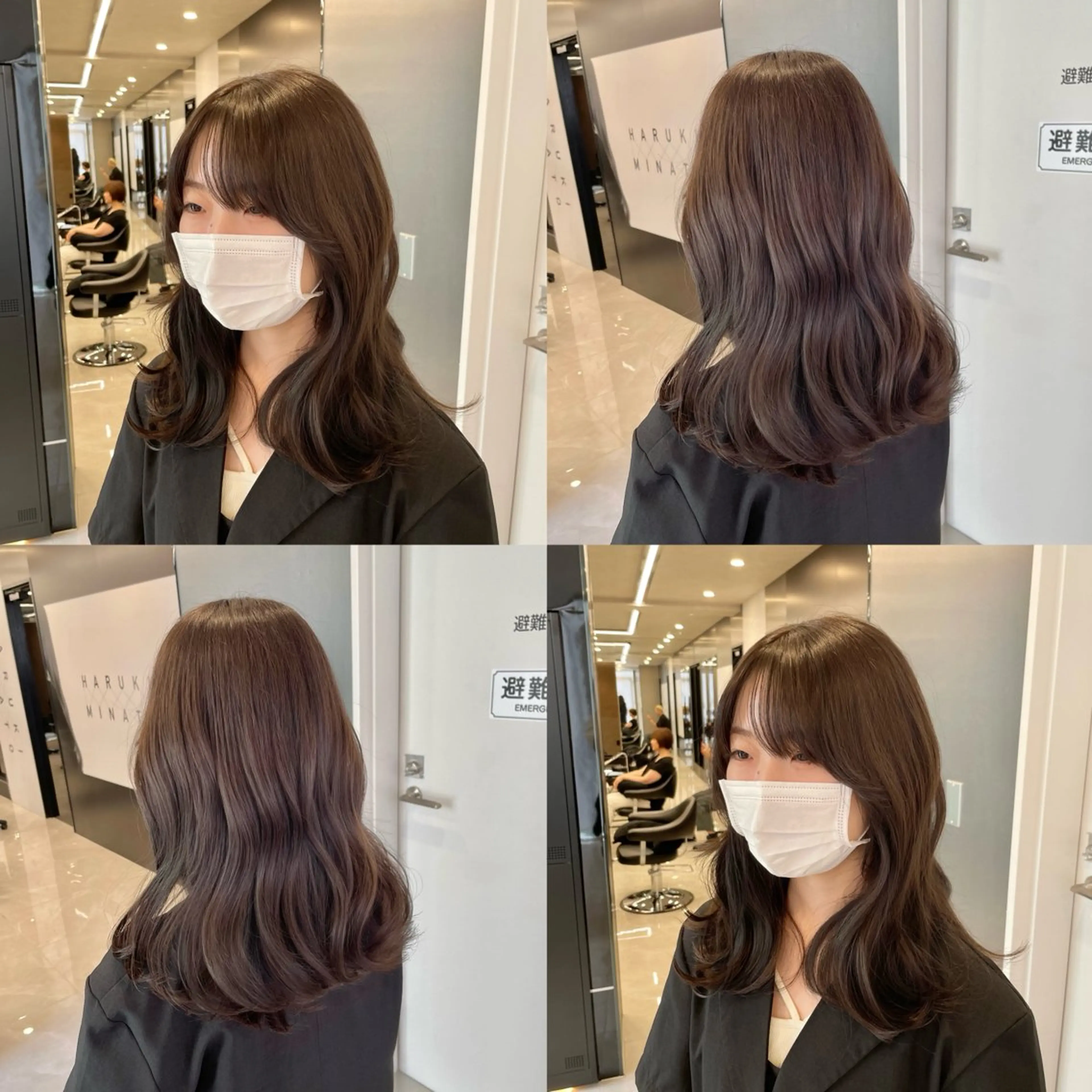 ミディアム カラー ブラウンカラー チョコレートブラウン 透明感カラー ヘアカラー トリートメント HARUKI MINATO Japan SENDAI所属・🌈【透明感・韓国 ヘア】がっきー🌈のヘアスタイル