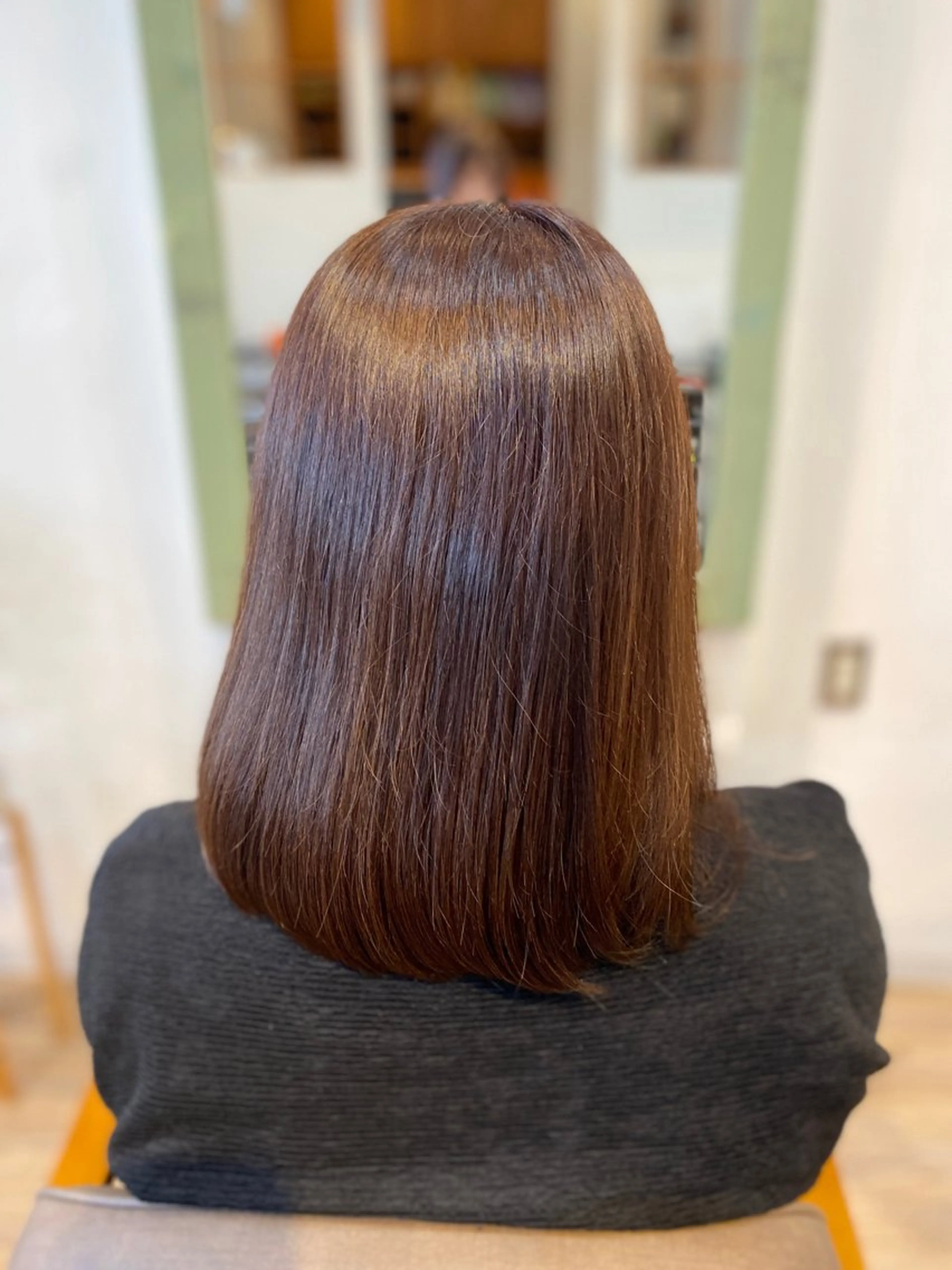 ミディアム カラー ブラウンカラー ヘアカラー 安住 千明のヘアスタイル