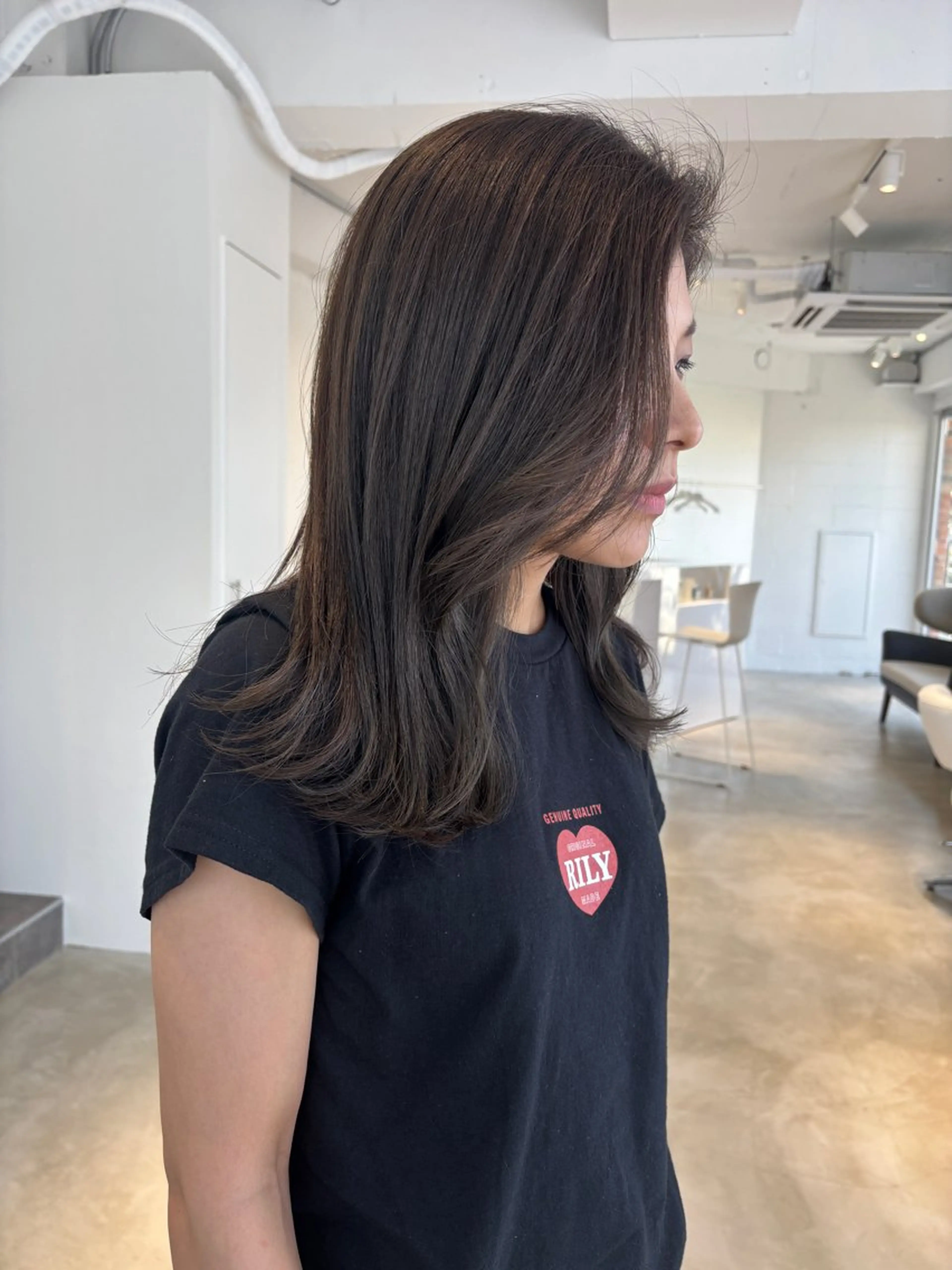 セミロング カラー グレージュ オリーブグレージュ オリーブグレー ヘアカラー トリートメント 薬院浄水通/ショート /ボブ/rukaのヘアスタイル