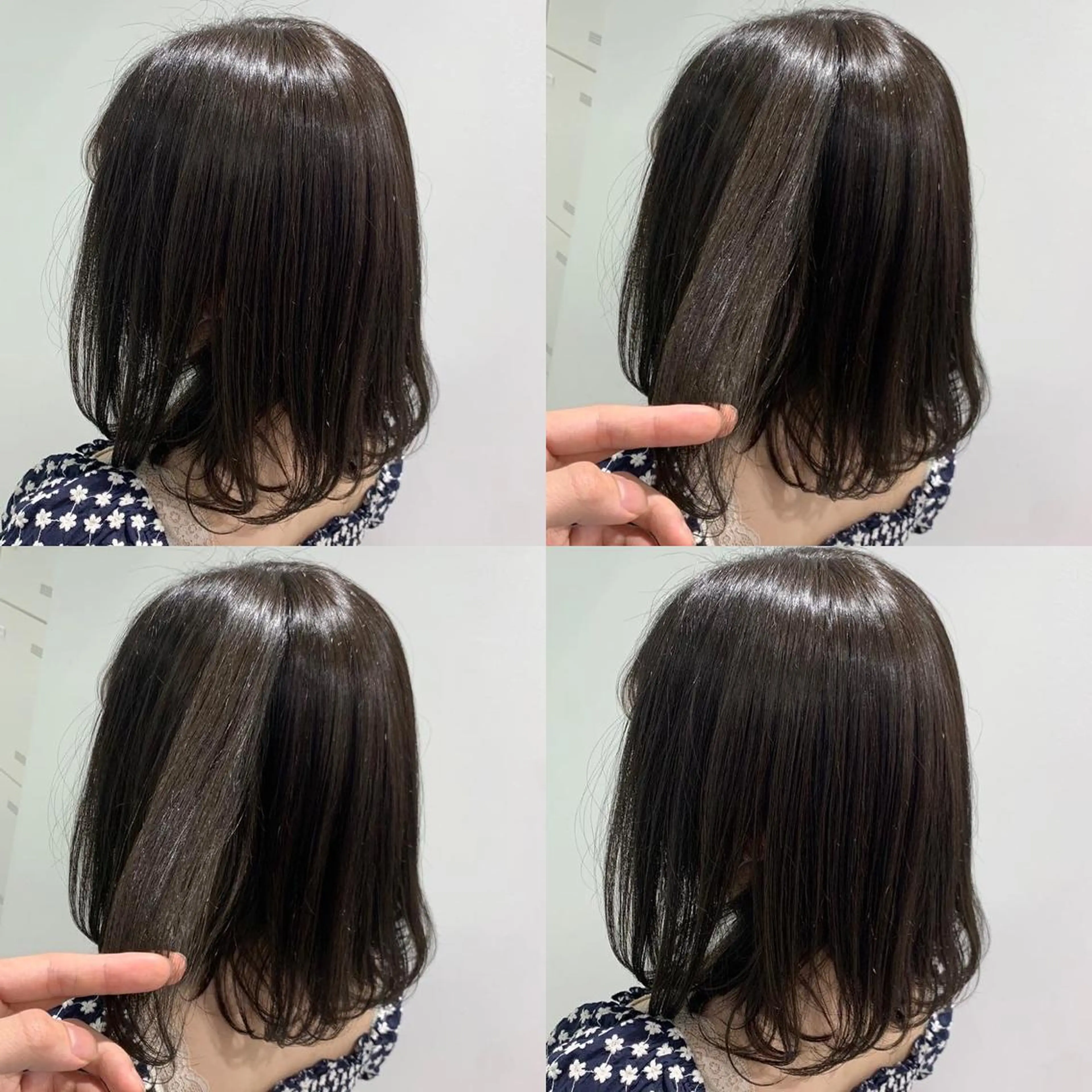 セミロング ヘアカラー ヘッドスパ ヘアセット 🌿透明感カラー‪ 縮毛矯正✨かずきのヘアスタイル