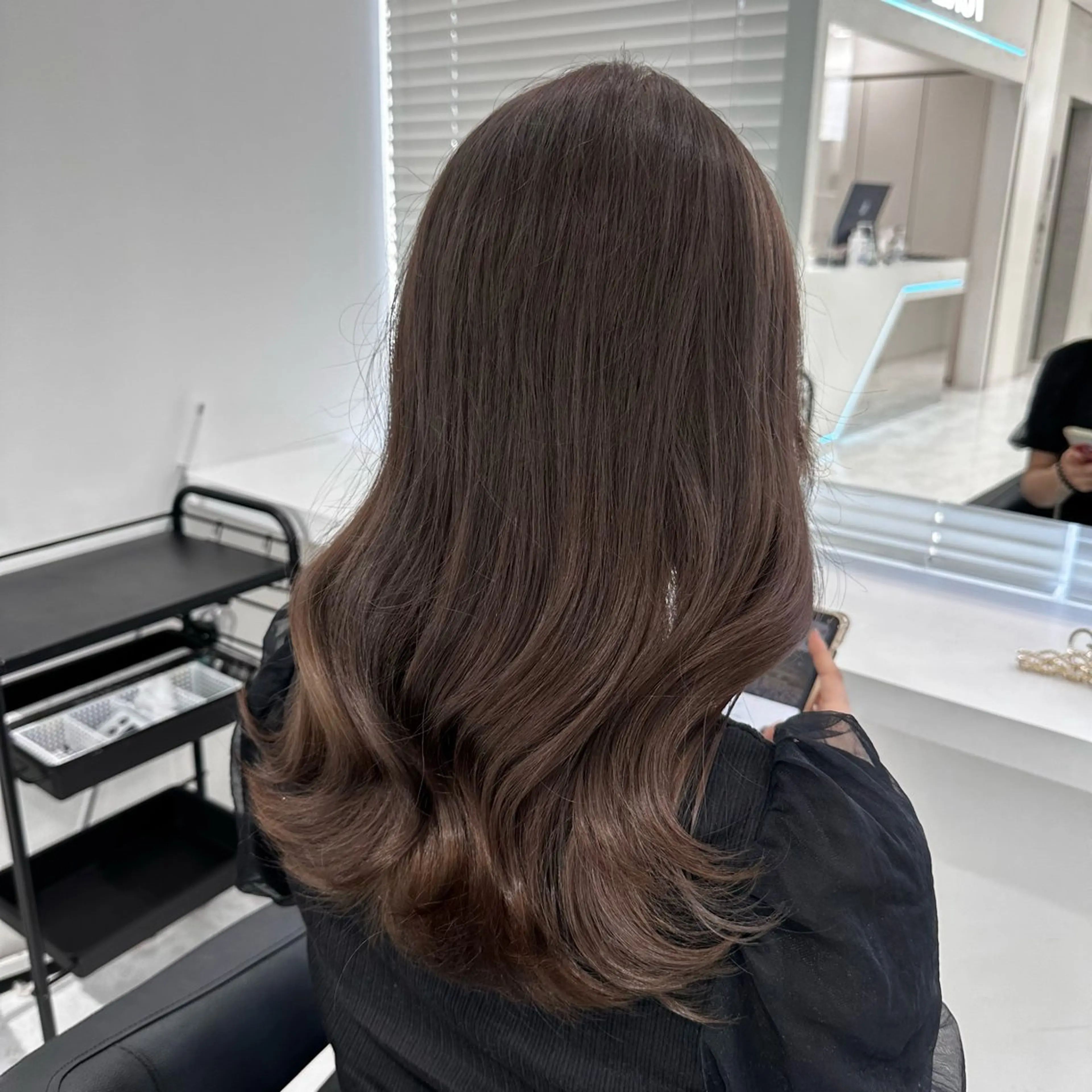 セミロング カラー カット ヘアカラー トリートメント ヘッドスパ ヘアセット ♡上品韓国髪♡ブラ ウン/SAYATOのヘアスタイル