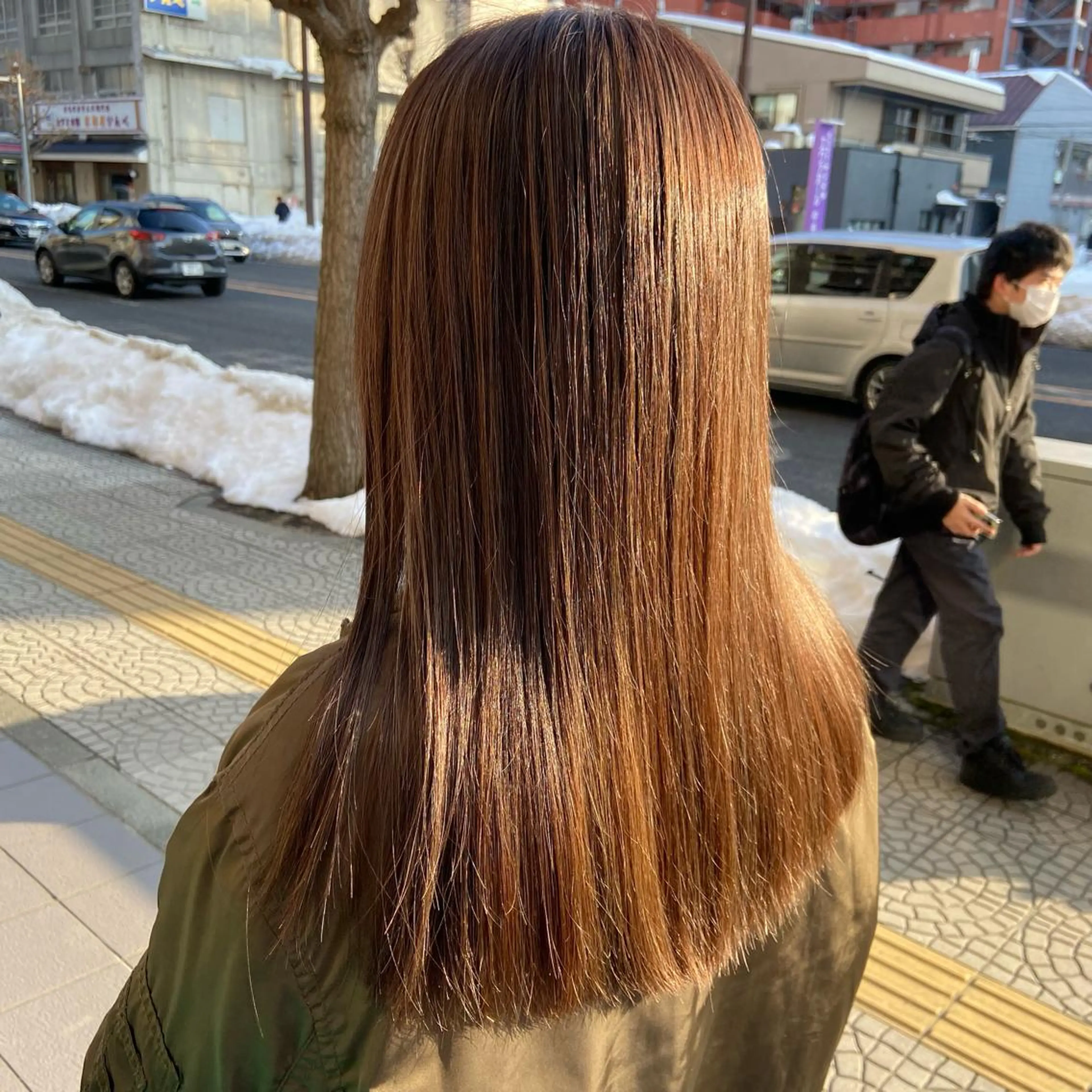 ロング カラー カット ヘアカラー トリートメント Glanzhair 🫧‪菊池柊真🫧のヘアスタイル