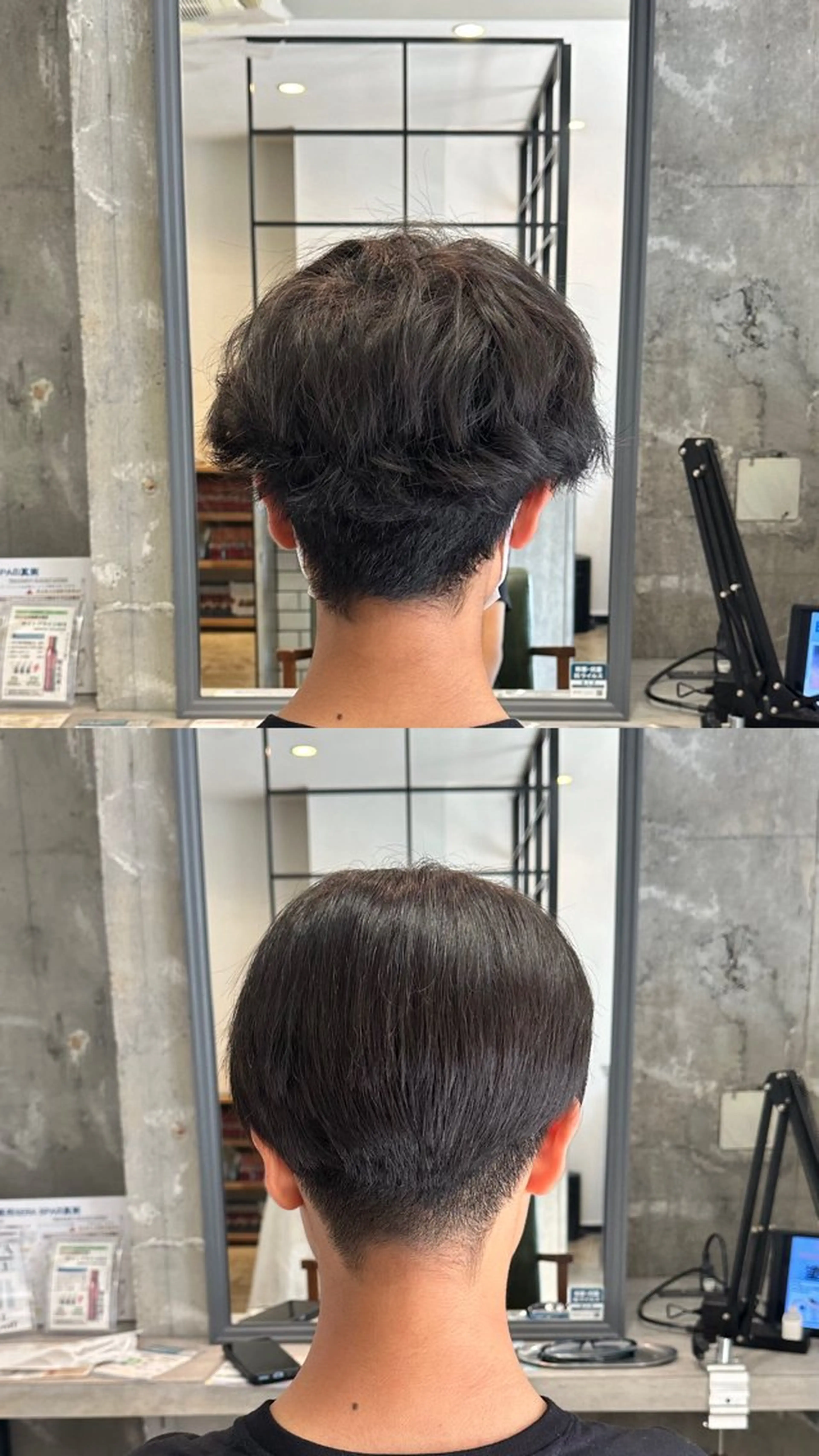 ショート メンズ マッシュ 縮毛矯正 カット 縮毛矯正 メンズサロン alfRed白井のヘアスタイル