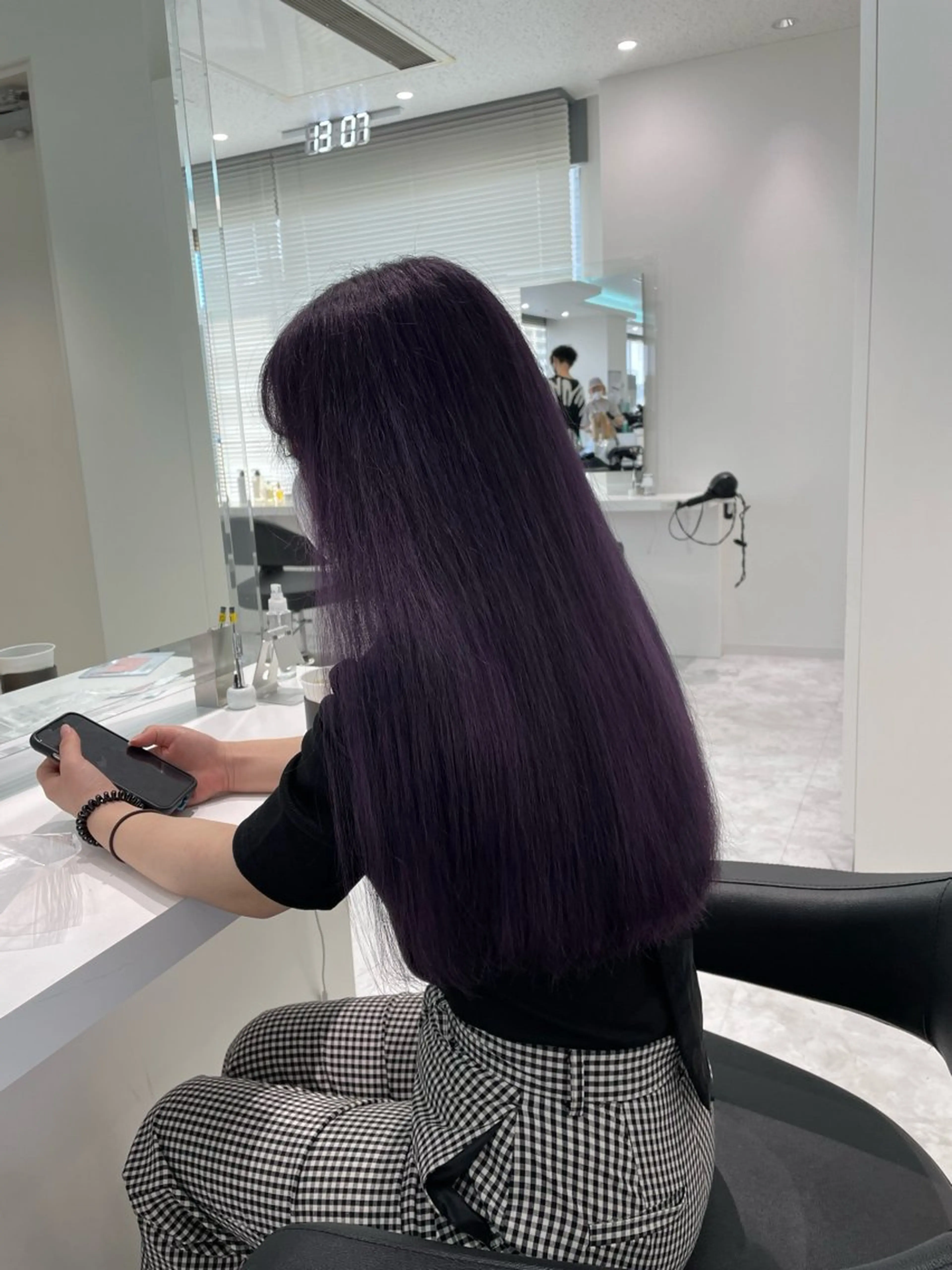 ロング カラー ヘアアレンジ 🫧透明感ラベンダー 似合わせ🫧あい🫧のヘアスタイル