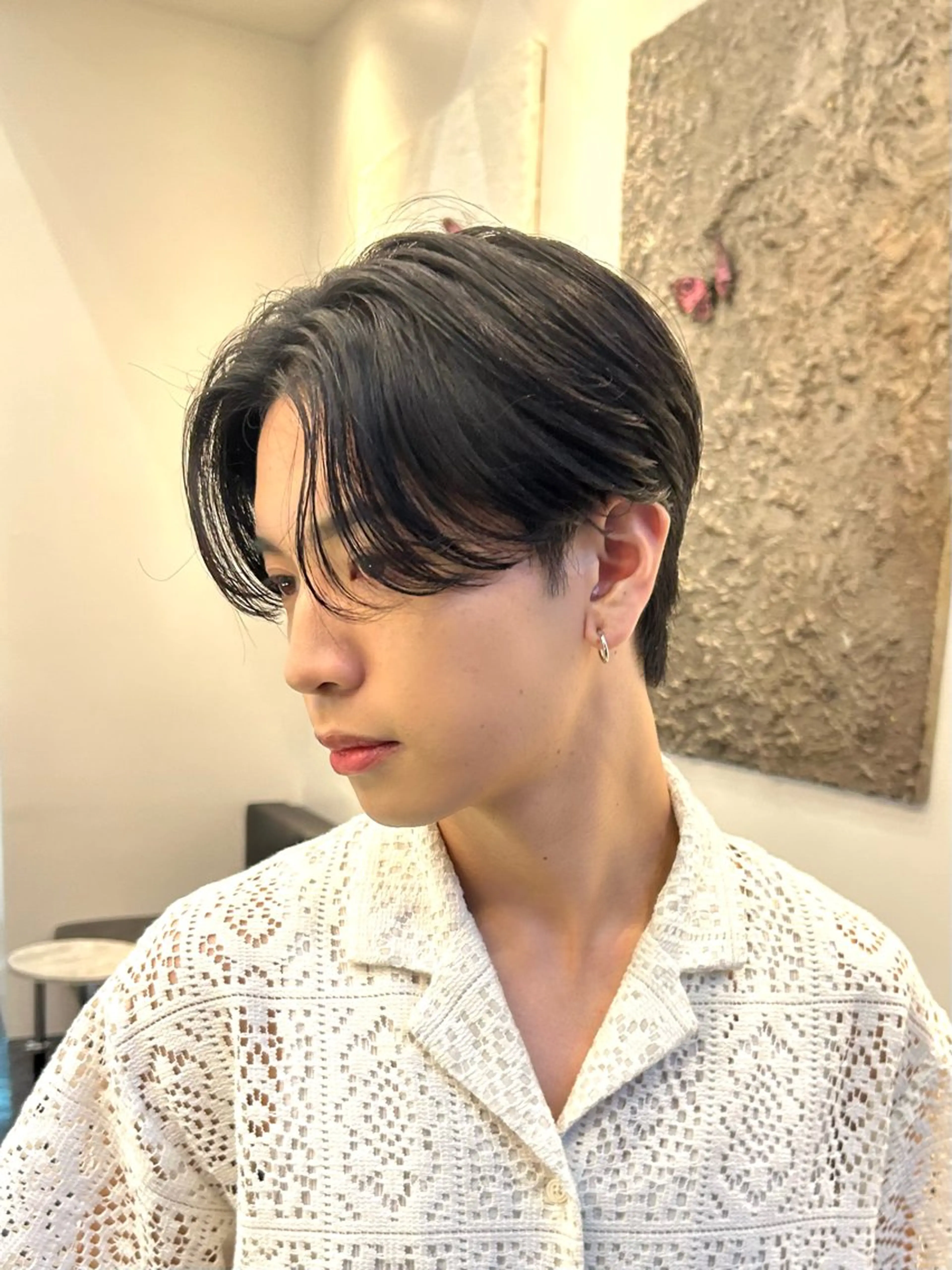 ミディアム パーマ メンズ カット パーマ 岡田大志🇰🇷 中/韓メンズヘアのヘアスタイル