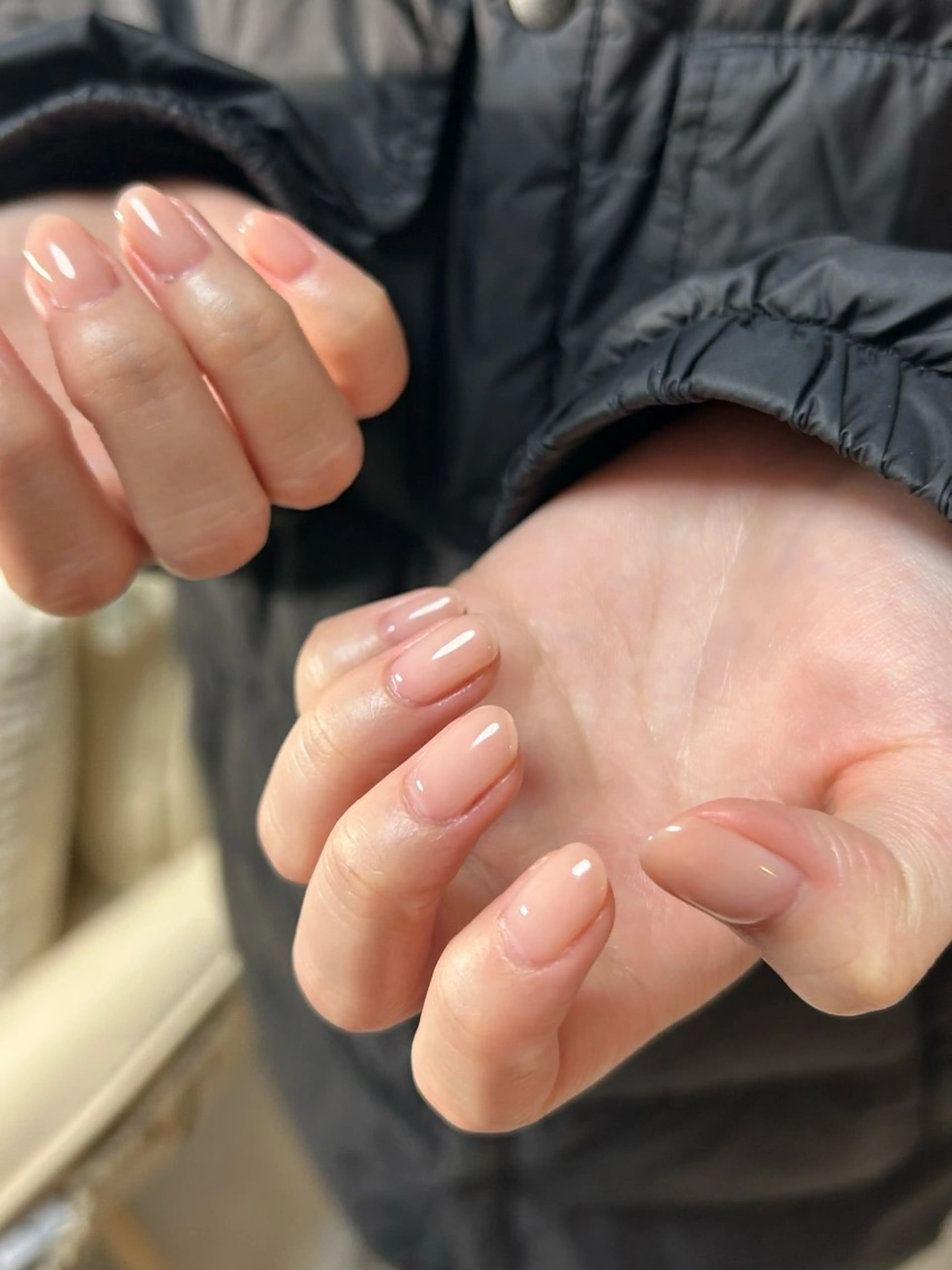 ネイル ピンク ピンクベージュ ハンドネイル ten nail salon　かえでのネイルデザイン