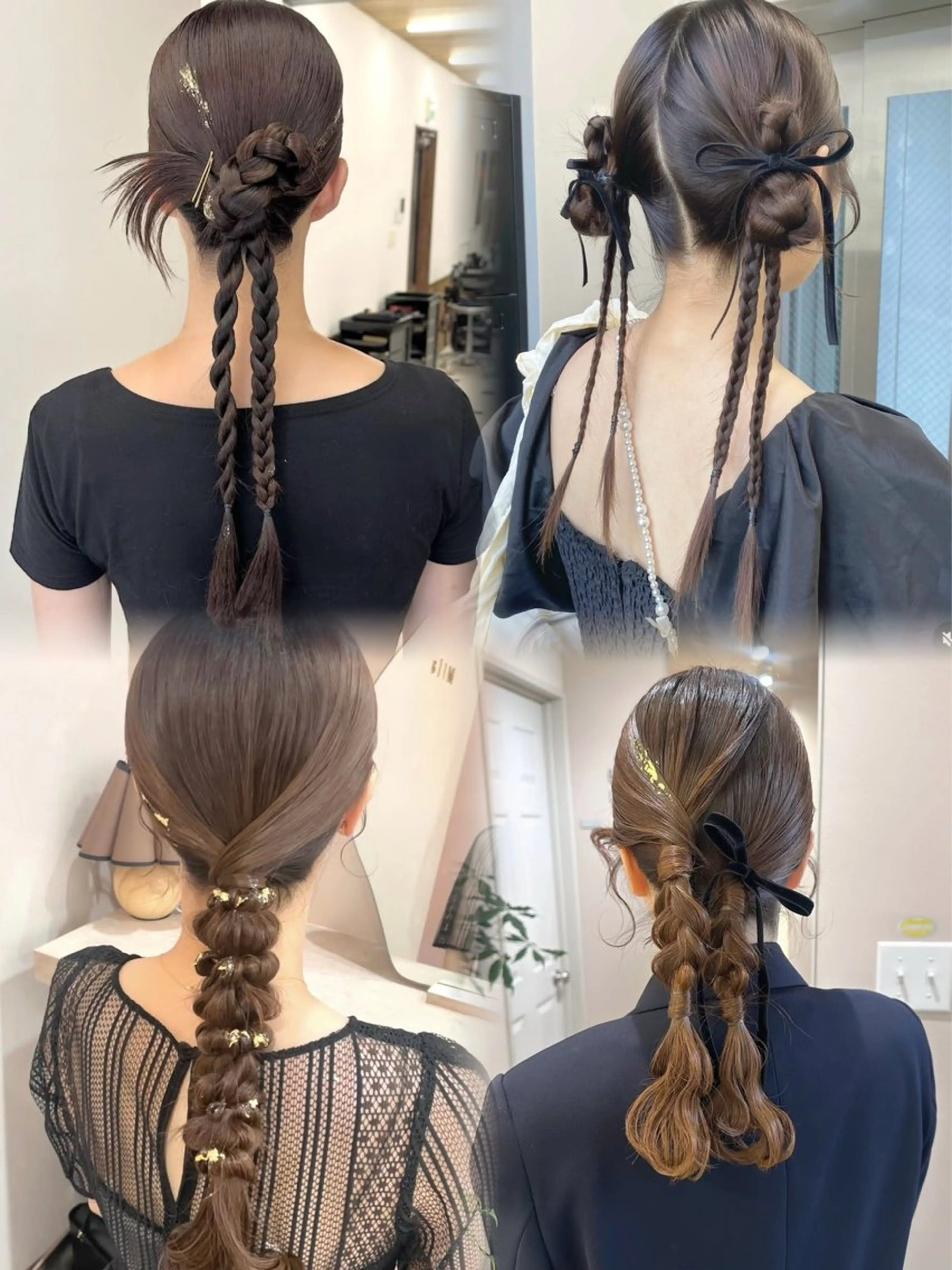 《🎉パーティーヘアセット🎉》カチモリスタイル🤍4つのスタイルからお選びください🎀の写真
