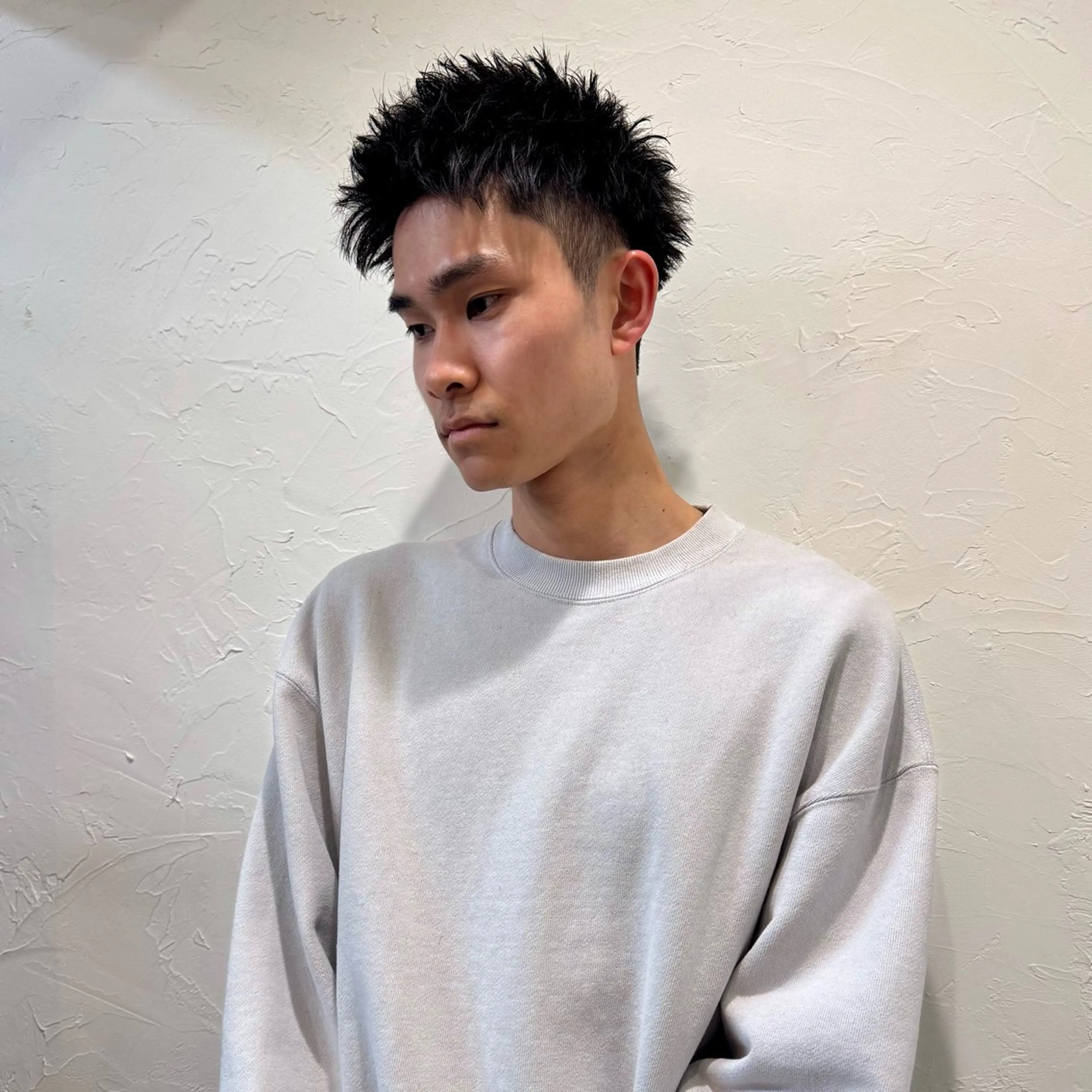ショート メンズ アップバング メンズ就活ヘア メンズパーマ メンズショート スパイキーショート カット ヘアセット 【池袋/スパイキー ショート】ⓝⓘⓜⓤのヘアスタイル