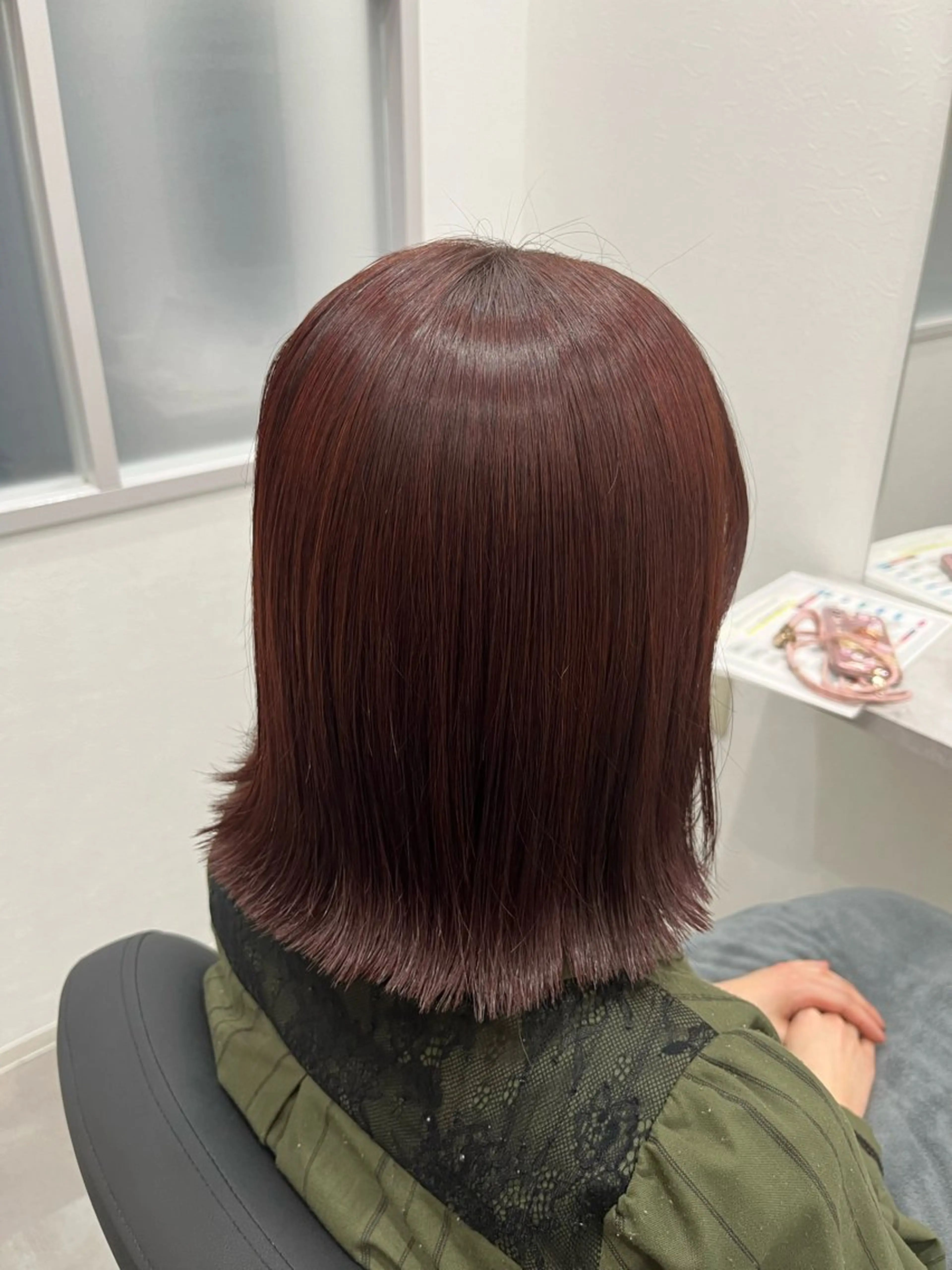 カラー ボルドーカラー ゆうか 🤍のヘアスタイル