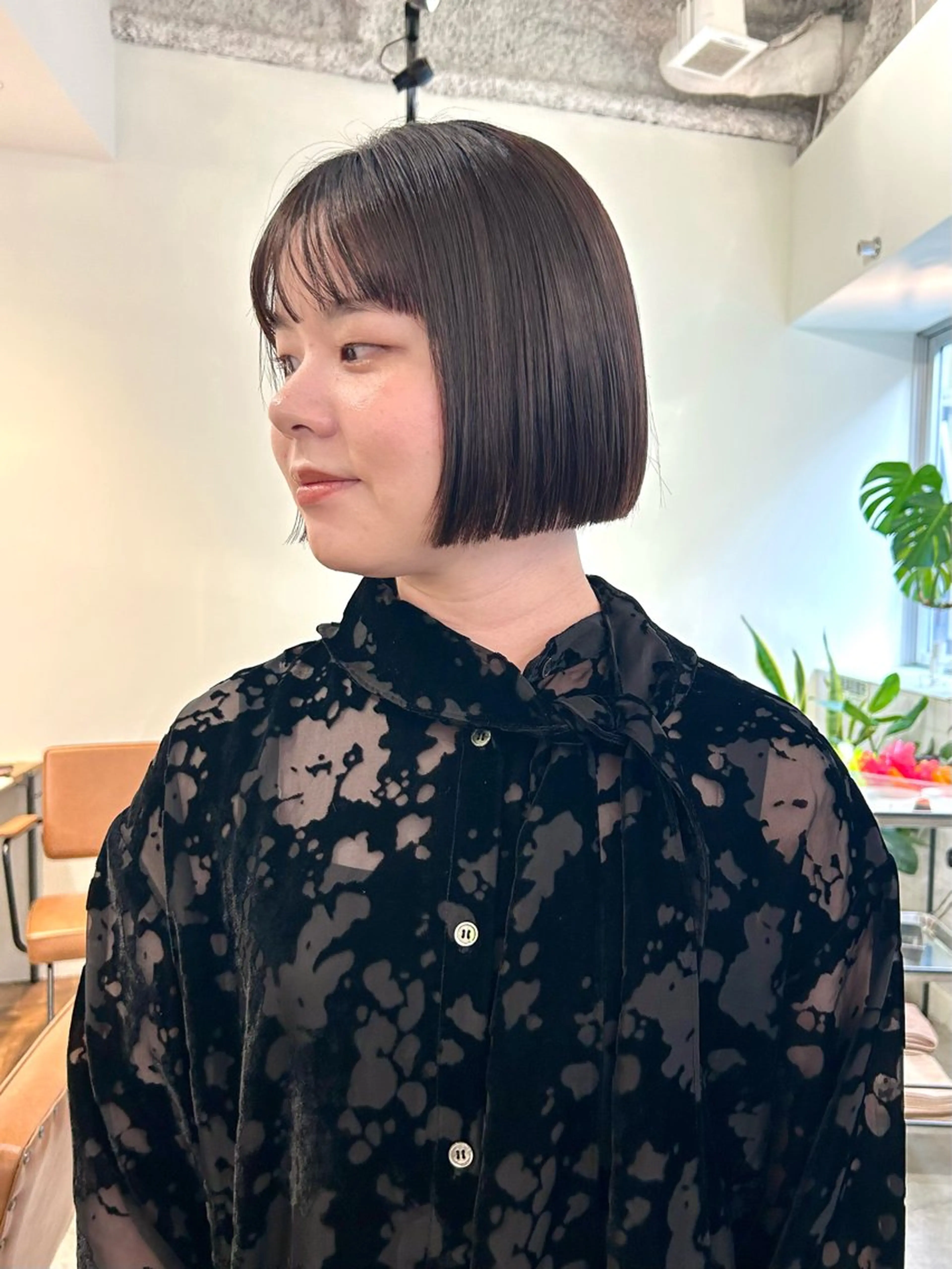 ショート ボブ カット 切りっぱなしボブ 大阪梅田/きょうかのヘアスタイル