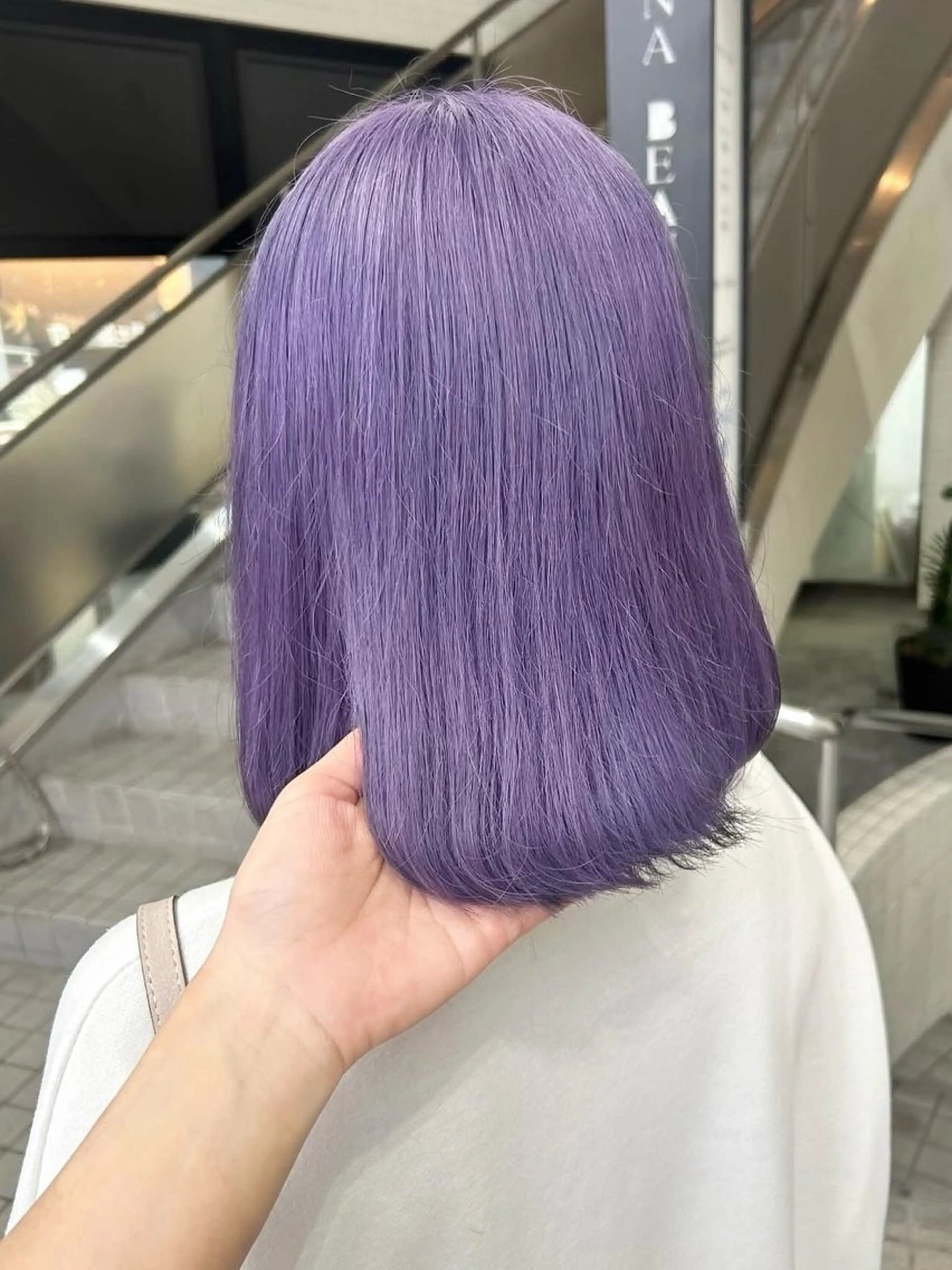 ミディアム ヘアカラー 【ハイトーンカラー/ 副店長】mizukiのヘアスタイル