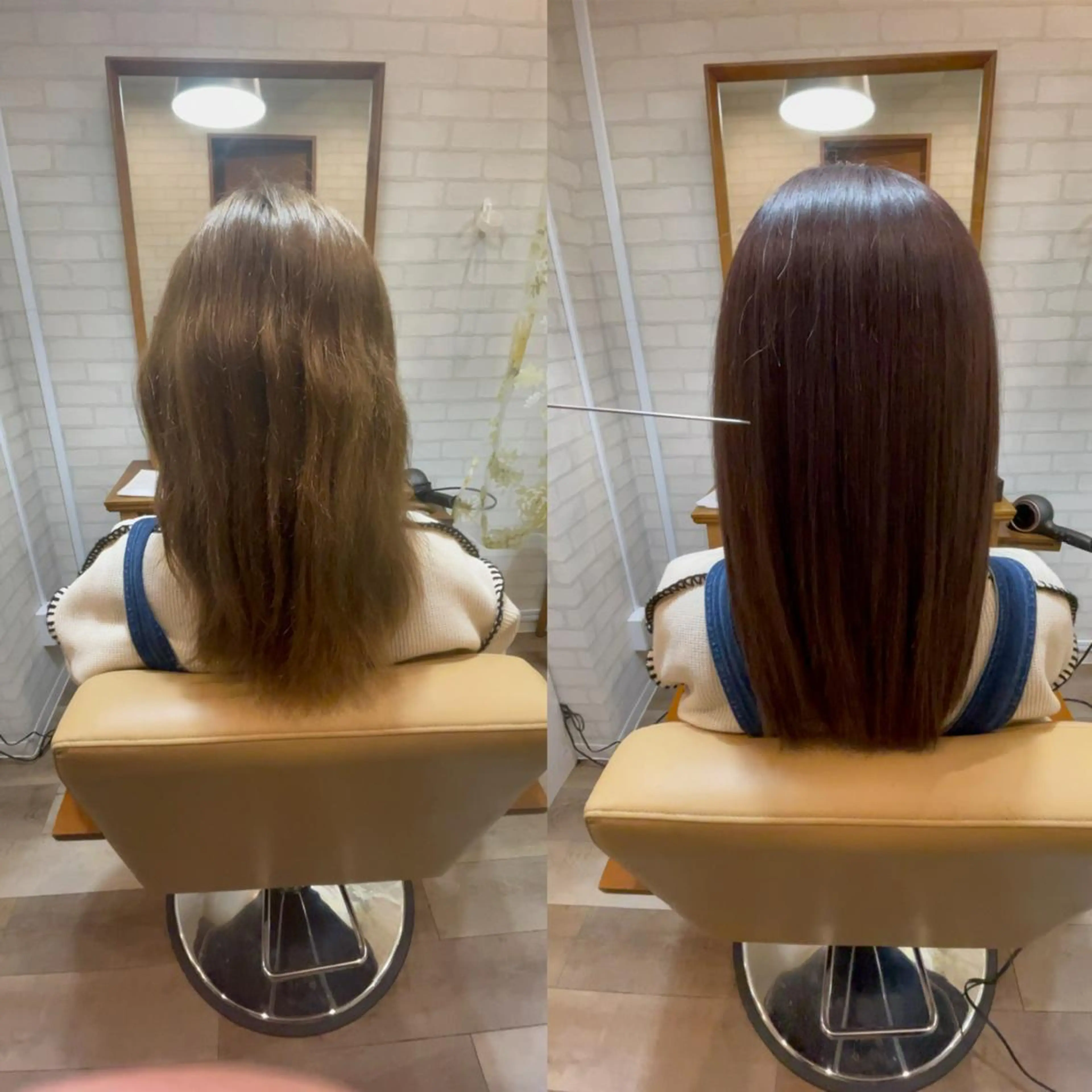 セミロング トリートメント 縮毛髪質改善特化 阿部はるかのヘアスタイル