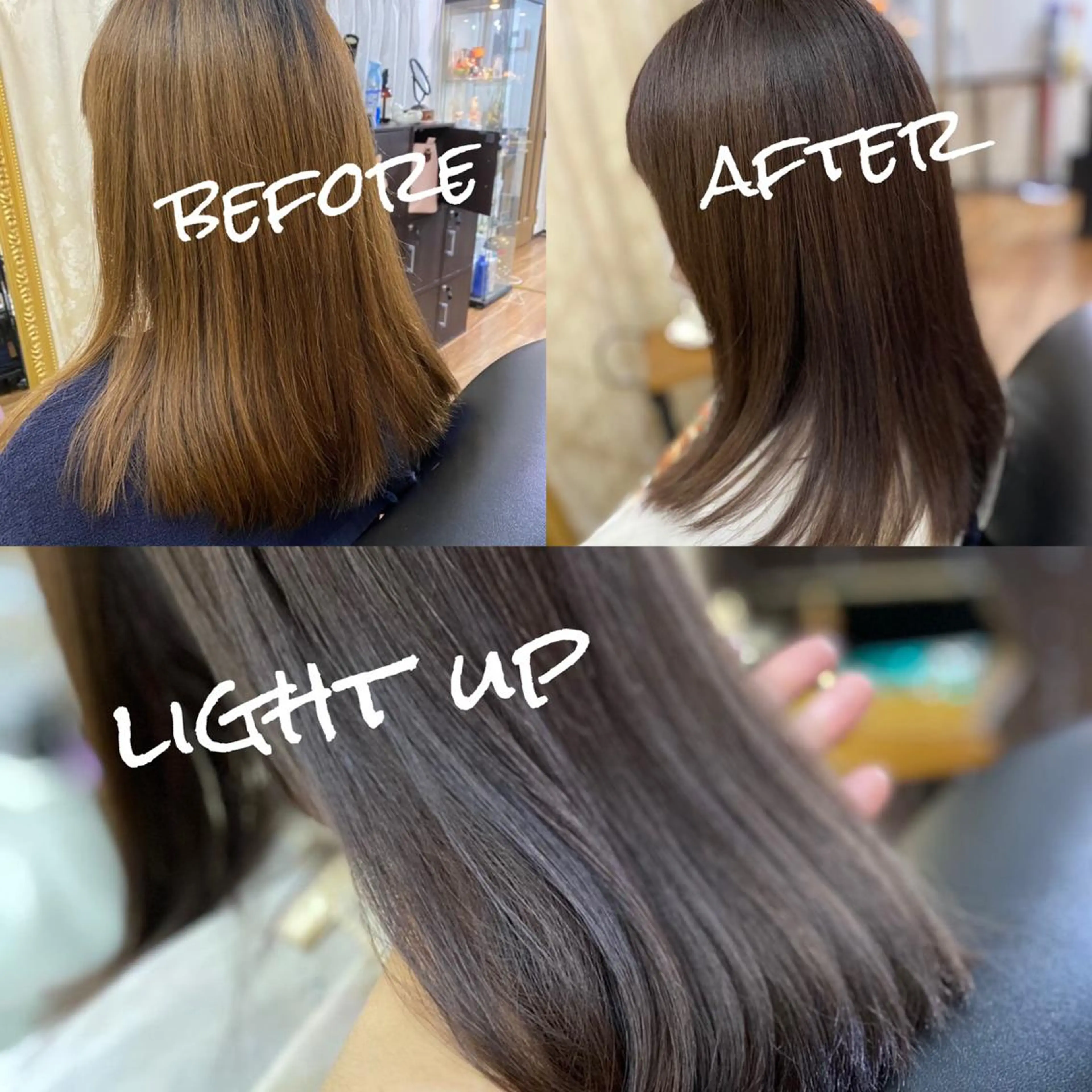 カラー ブリーチ ブラウンカラー GOLD BLACK所属・究極の艶髪！ 艶神！大矢祥央のヘアスタイル