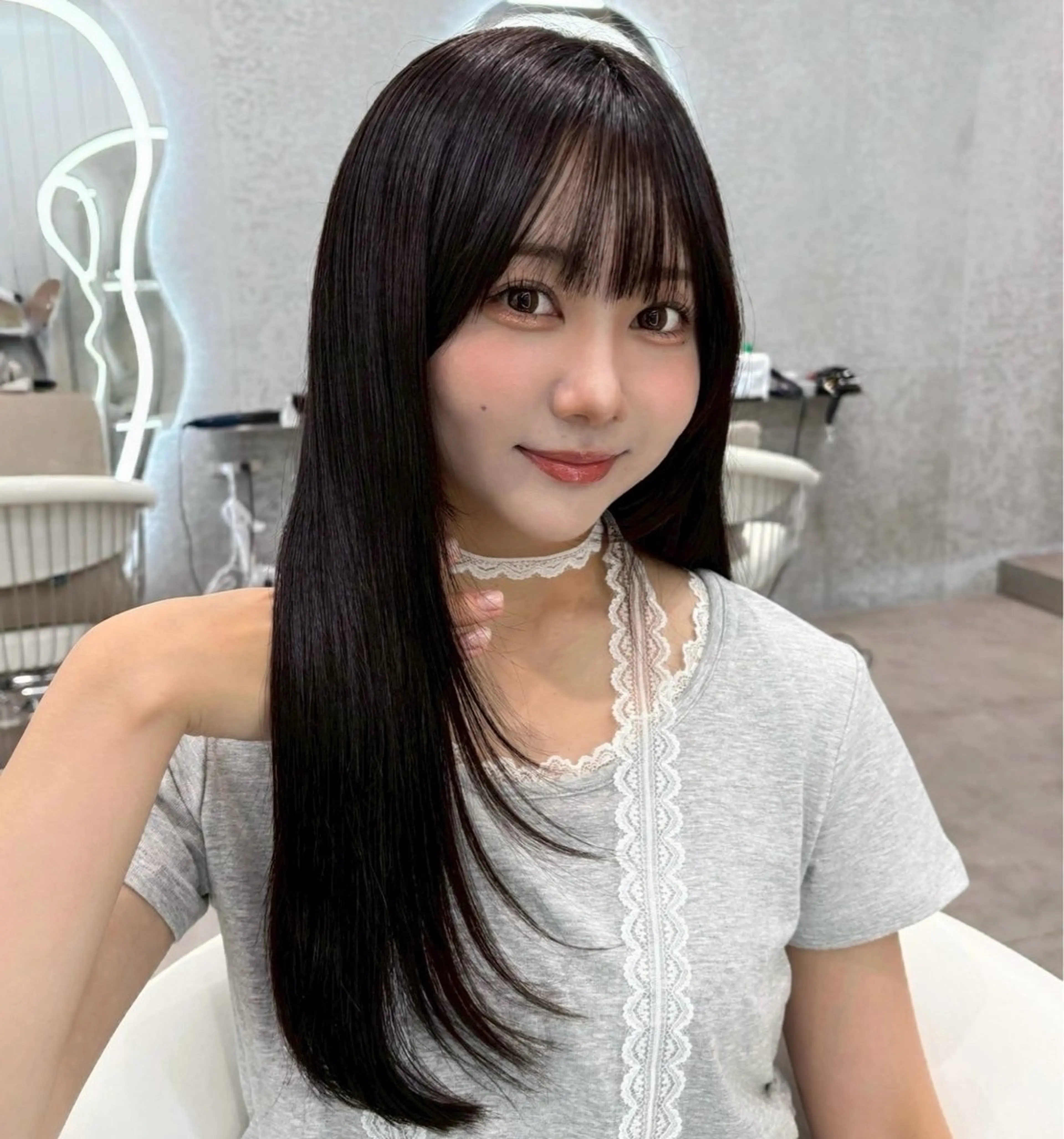 ロング カラー レイヤーカット 縮毛矯正 カット ヘアカラー 縮毛矯正 浦和/髪質改善/ボブ 縮毛矯正/大和田拓夢のヘアスタイル