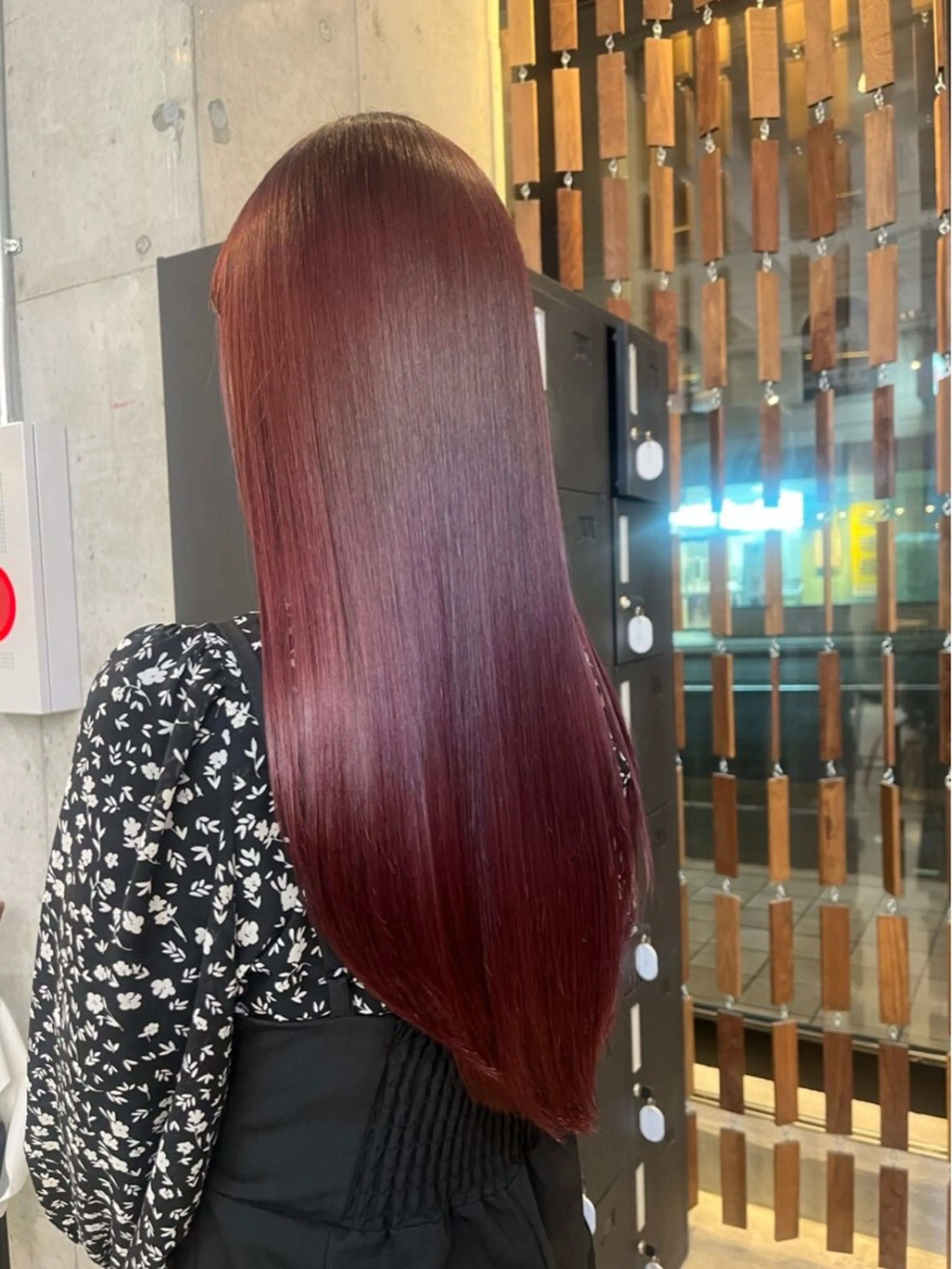 ロング カラー 髪質改善 酸性ストレート カット ヘアカラー 縮毛矯正 lolonois池田 /レイヤー/郷田遥のヘアスタイル