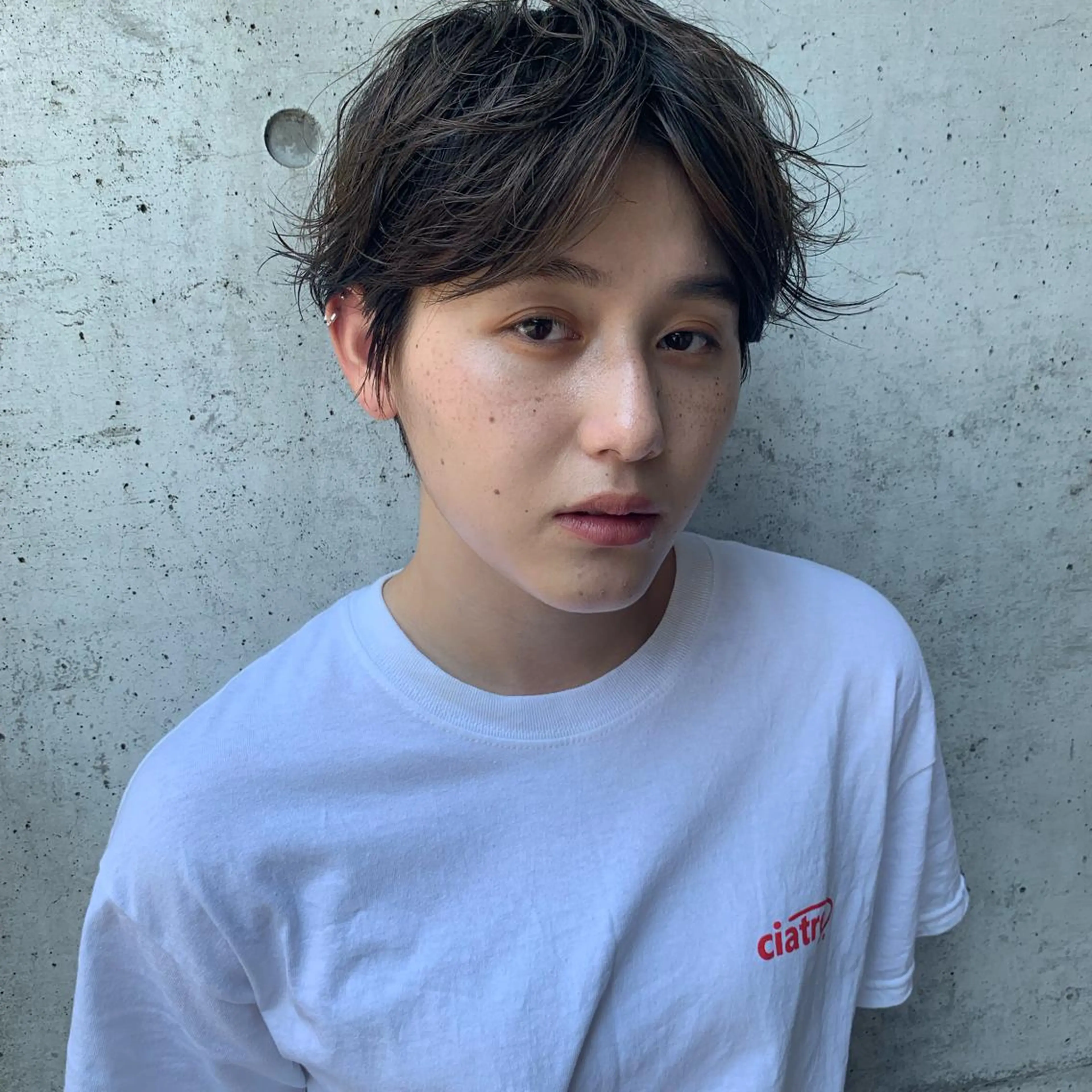 ショート パーマ イヌイ フウコのヘアスタイル