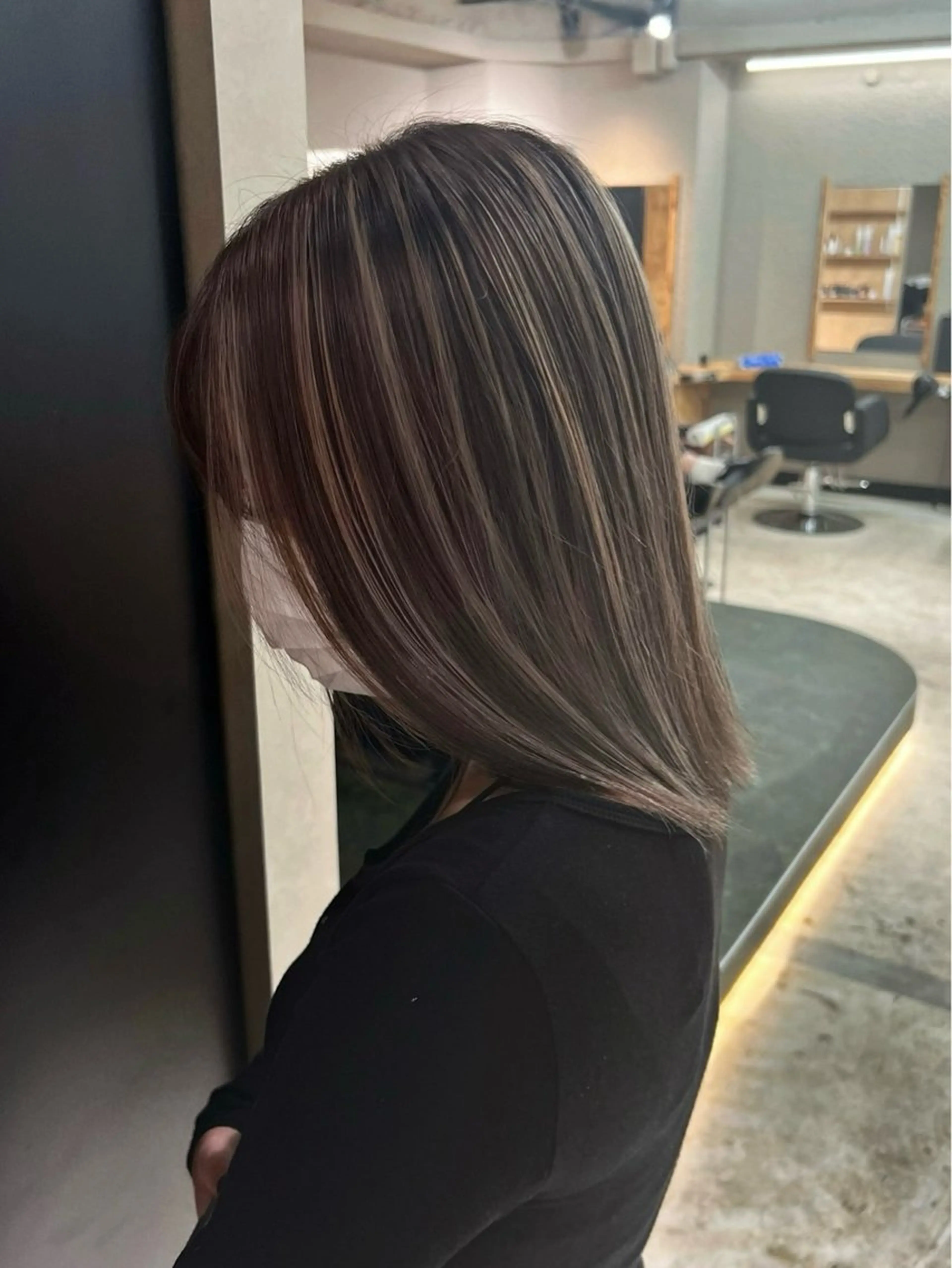 セミロング カラー ヘアカラー トリートメント 💖難波レイヤー カット💖ツバサのヘアスタイル
