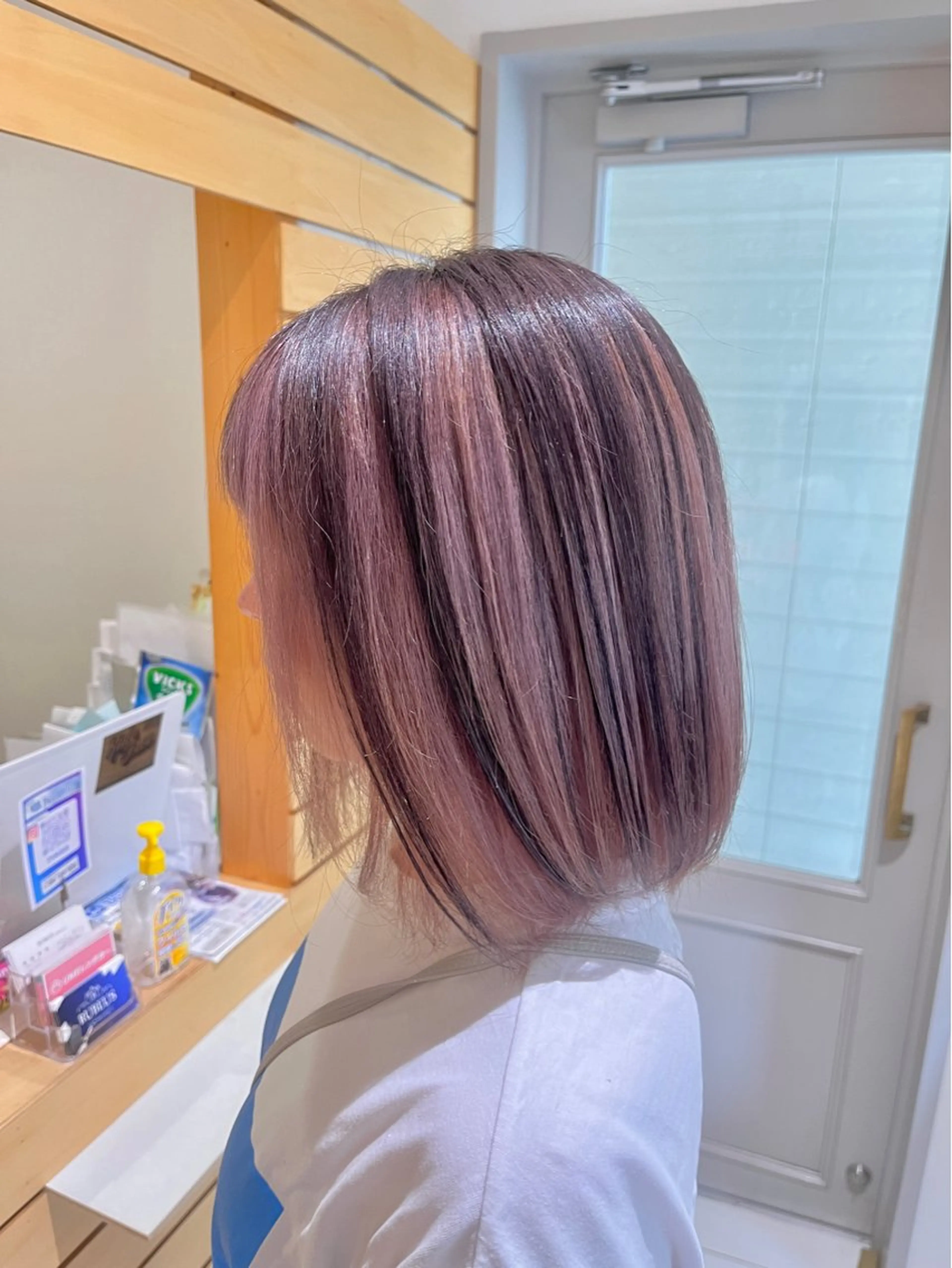 ミディアム カラー ブリーチ ヘアカラー トリートメント RUBEUS【ルベウス】所属・✨艶々カラー🎨 杉本賢人のヘアスタイル