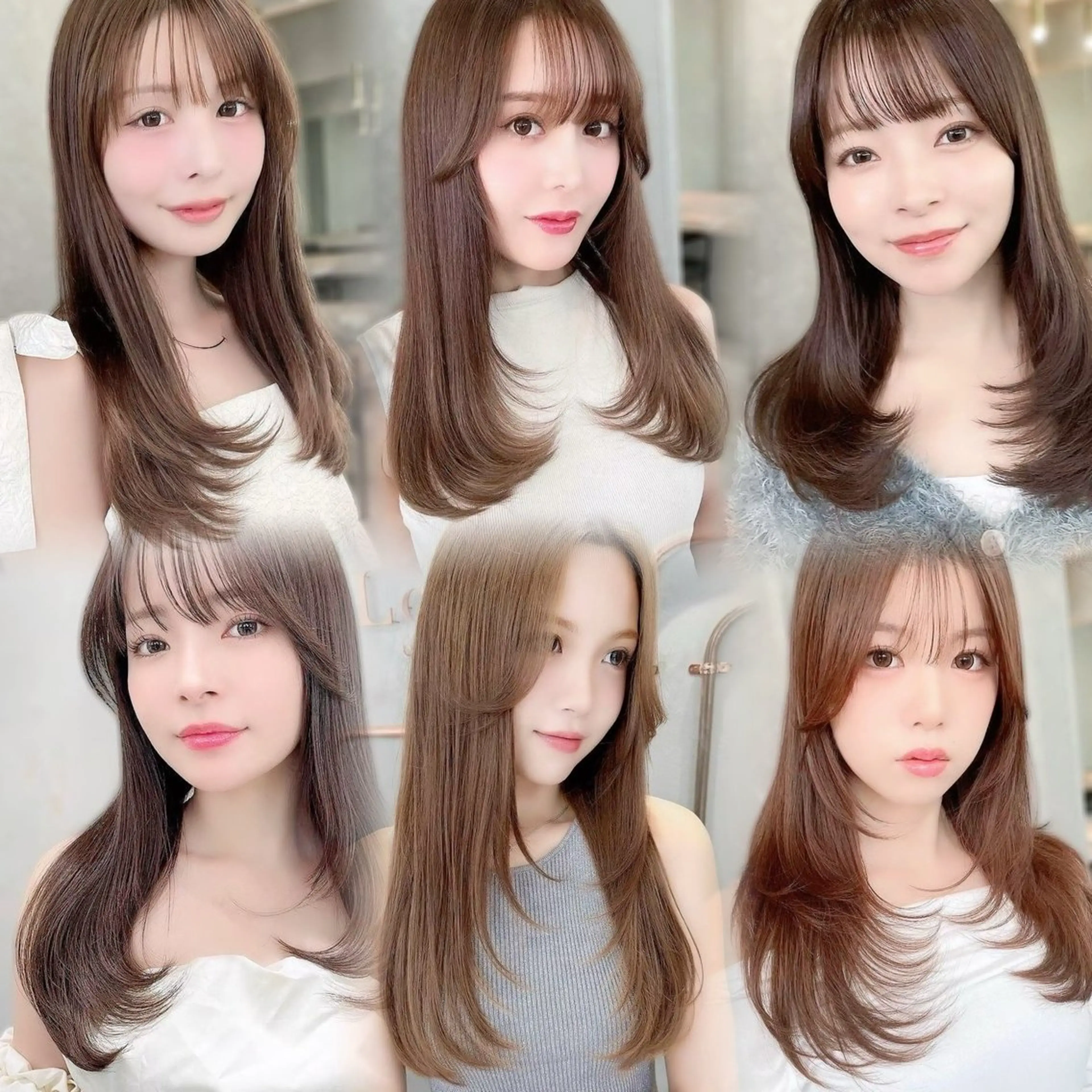 ロング くびれヘア 顔周りカット 韓国風ヘア レイヤーカット サイドバング カット ヘアカラー 韓国ヘア/レイヤー/ 前髪/髪質改善/石川のヘアスタイル