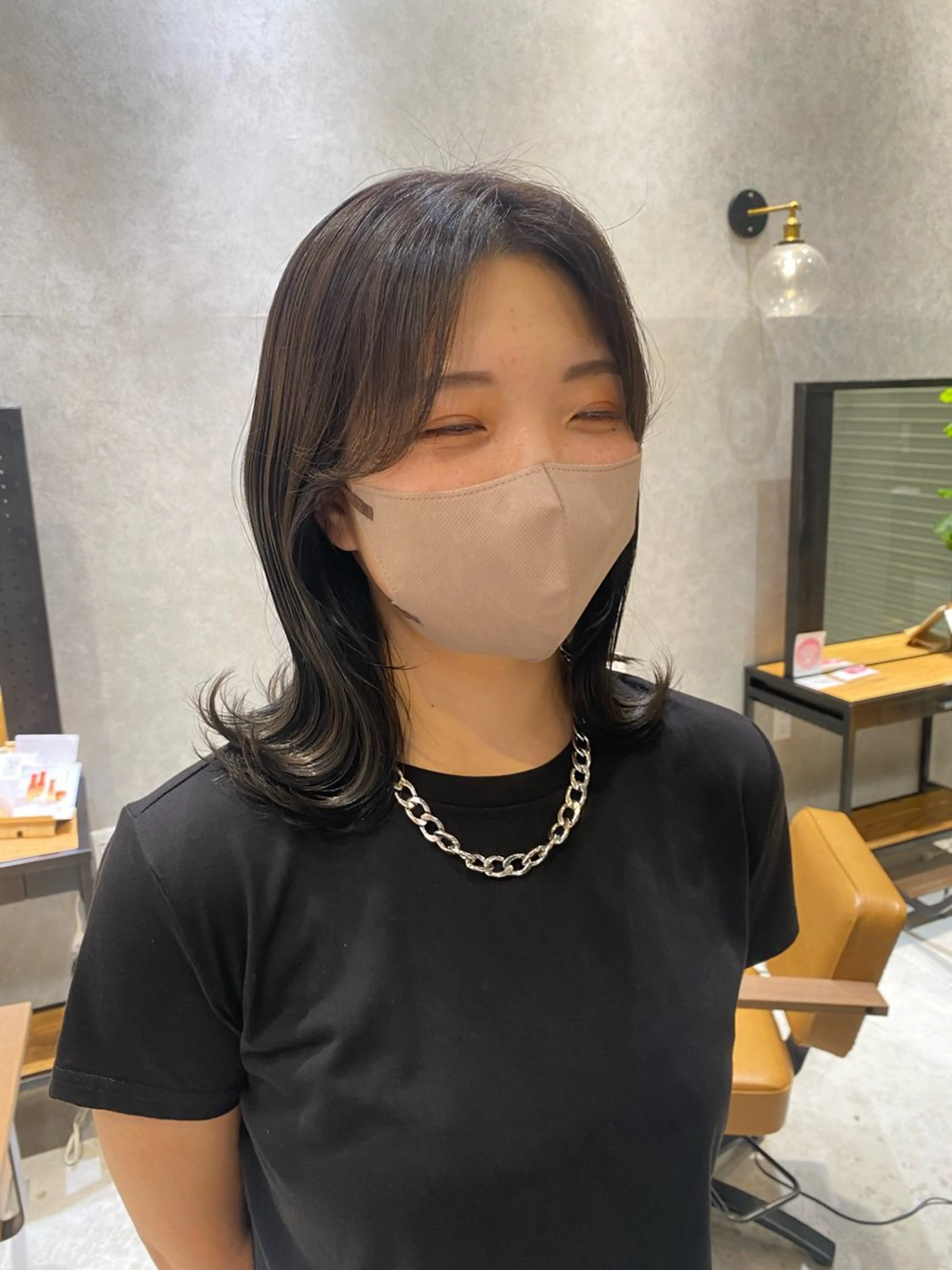 ミディアム Natsuki/韓国 ボブ/レイヤーカットのヘアスタイル