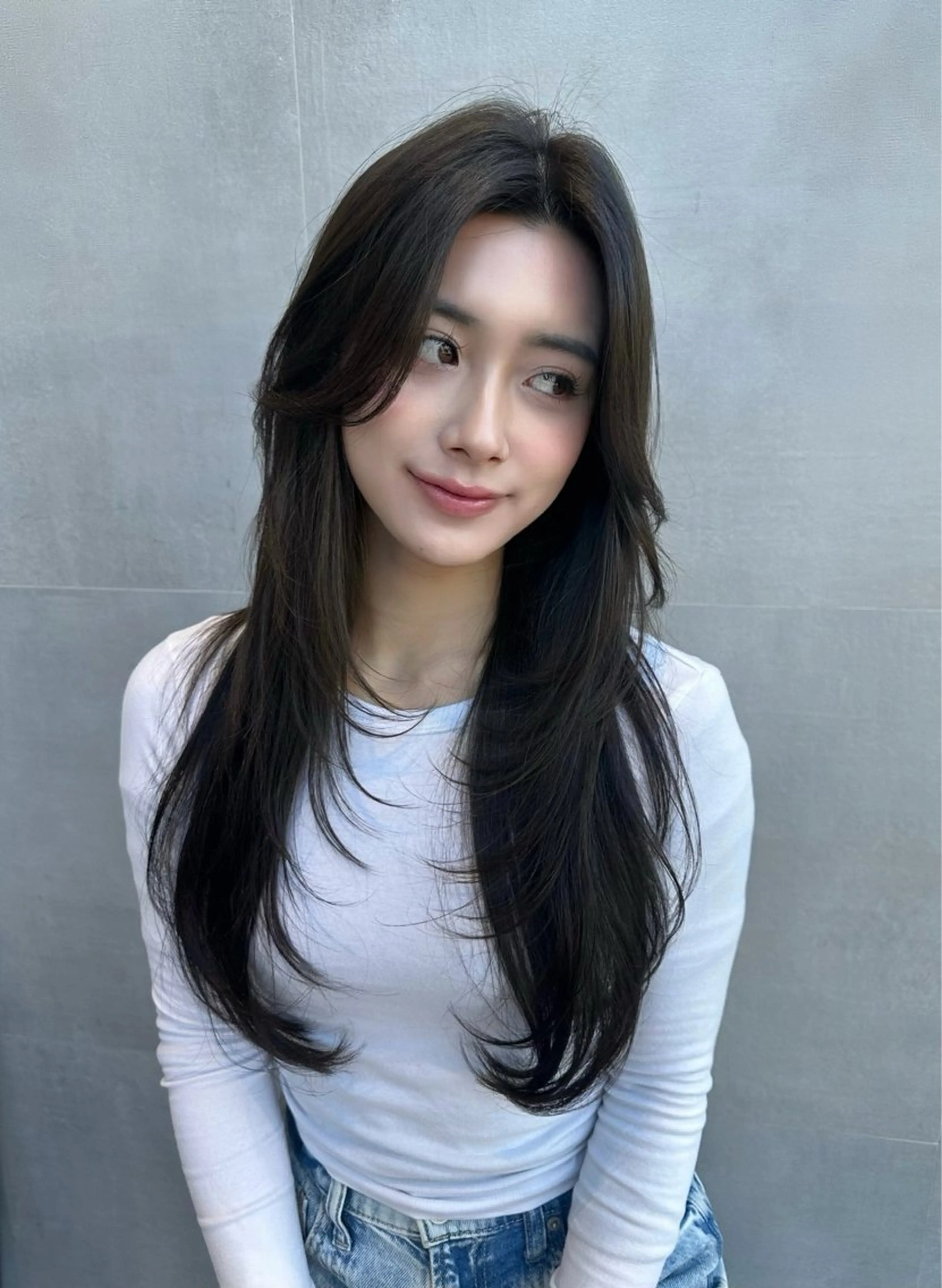 ロング レイヤーカット MINXshibuya所属・レイヤー/艶髪/ 透明感/千葉詩優のヘアスタイル