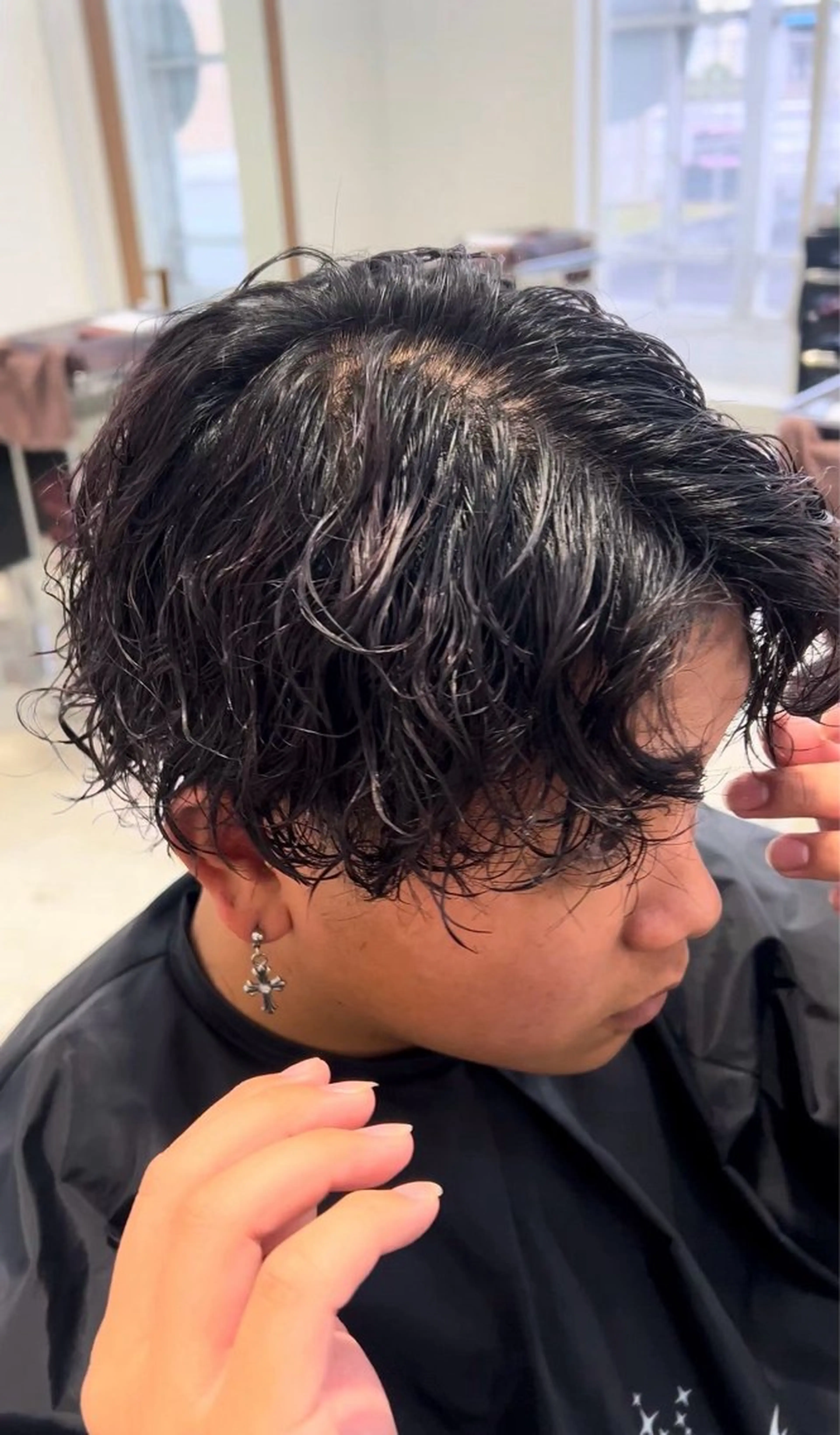 ショート パーマ メンズ ROSE所属・パーマモデル 募集中　寺岡晴菜のヘアスタイル