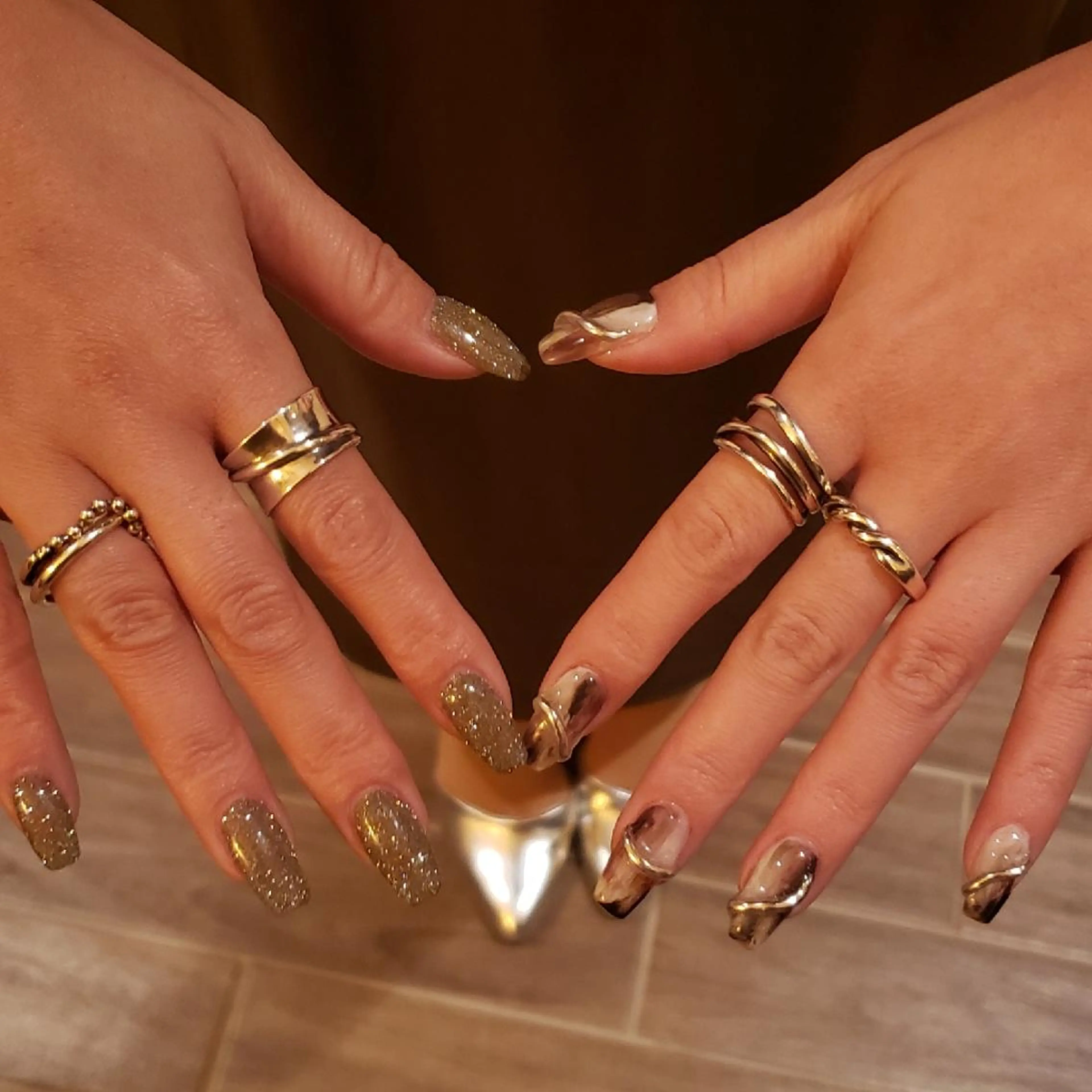 ネイル ニュアンスネイル スカルプネイル MU5-nail 金山ネイルサロンのネイルデザイン