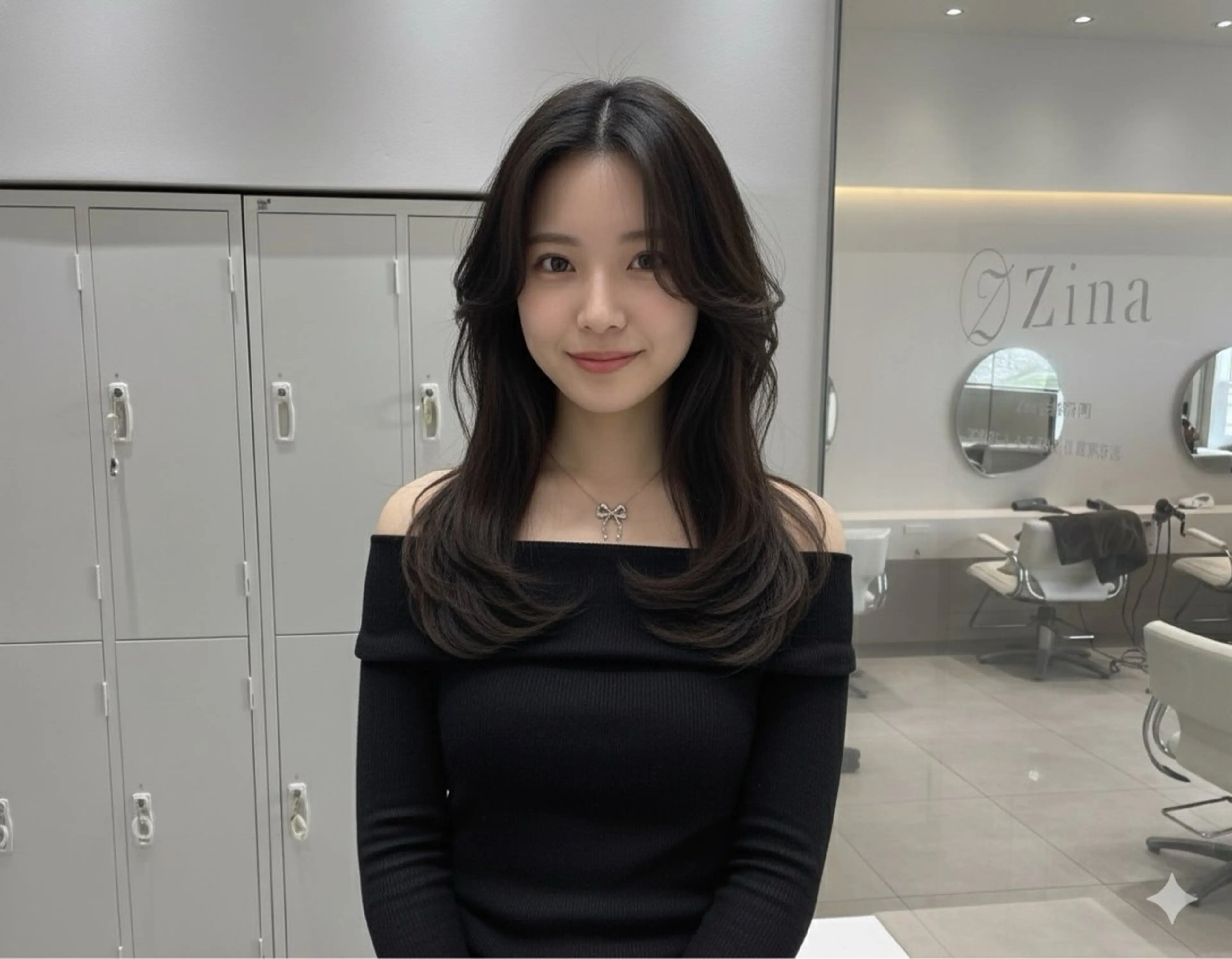 ロング 👑人気韓国ヘア👑 髪質改善Zina真鍋のヘアスタイル