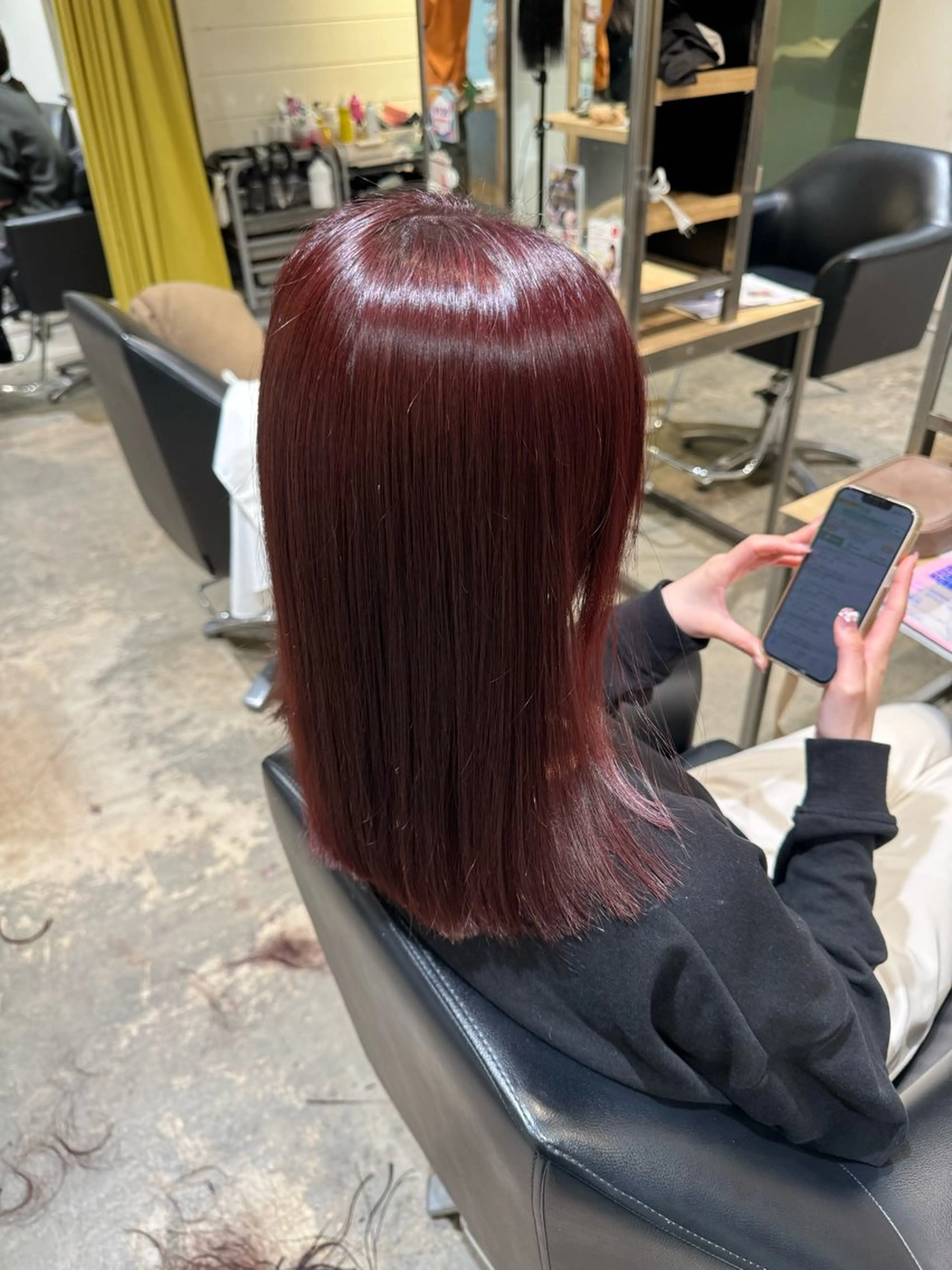カラー ブラウンカラー レッドカラー 大谷 央翔のヘアスタイル