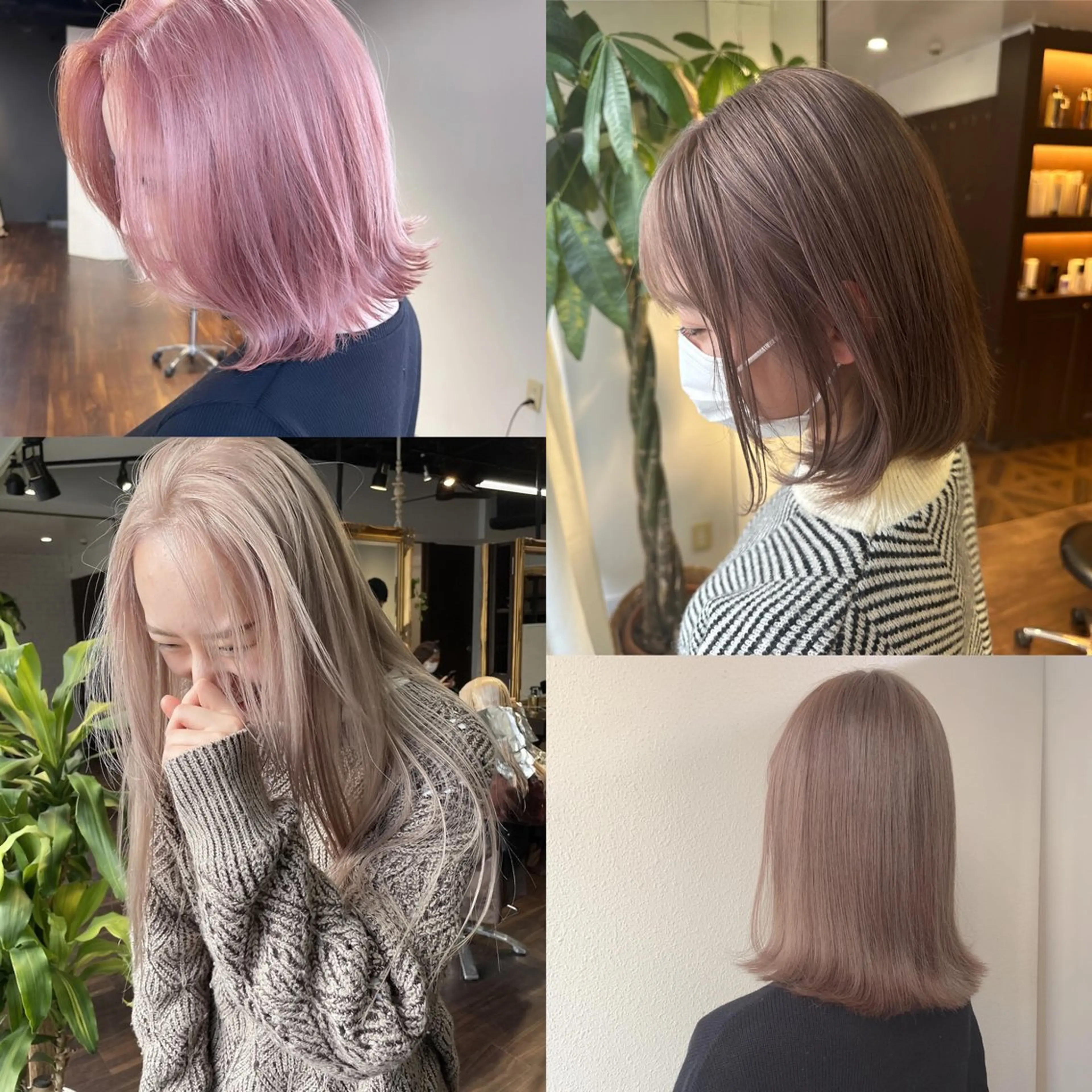 ミディアム カラー ヘアアレンジ ブリーチ ケアブリーチ ダブルカラー イヤリングカラー ハイトーンカラー カット ヘアカラー トリートメント 心斎橋ダブルカラー ボブ/レイヤーのヘアスタイル