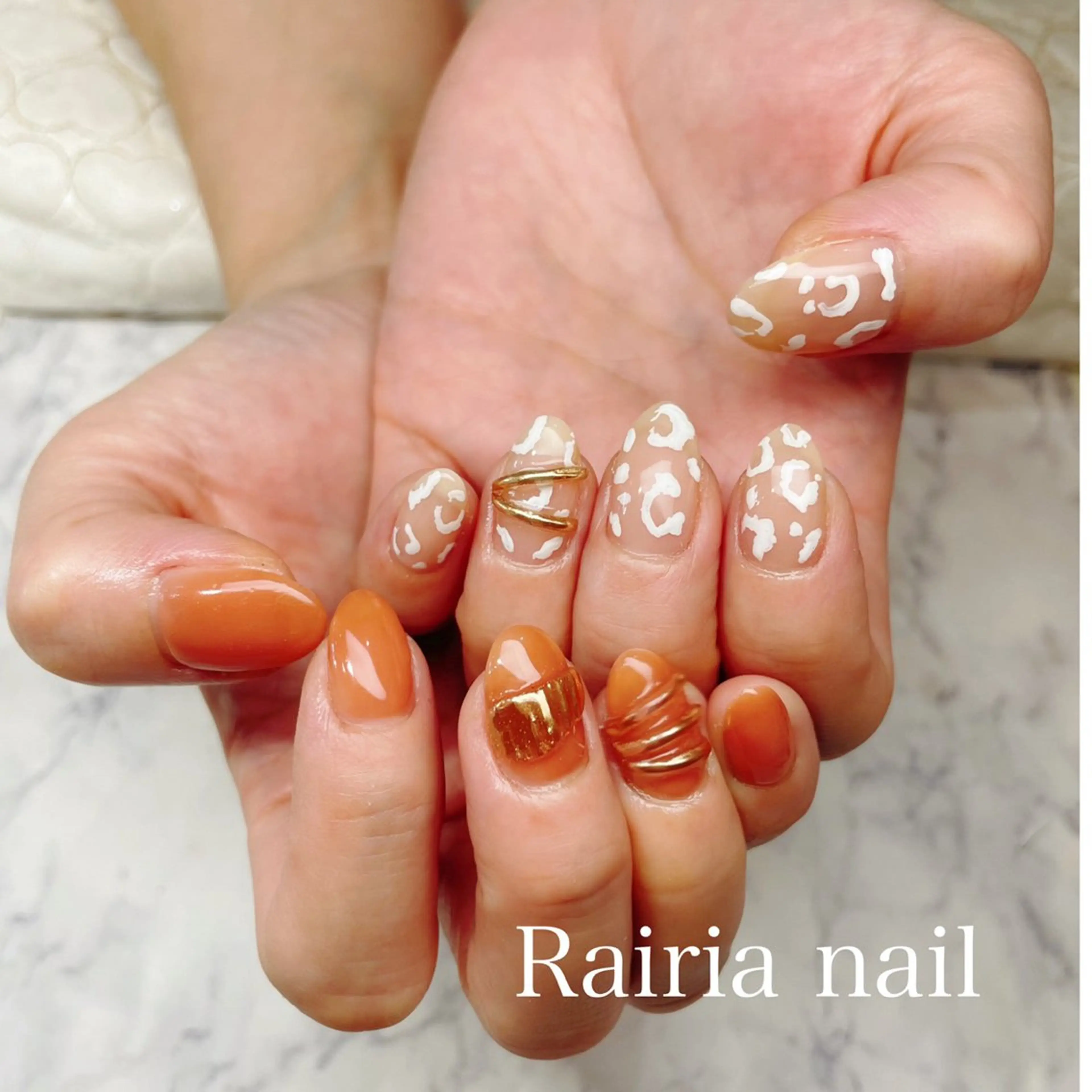 ネイル アートネイル ジェルネイル 持ち込み ニュアンスネイル パラジェル Rairia nail本八幡店のネイルデザイン