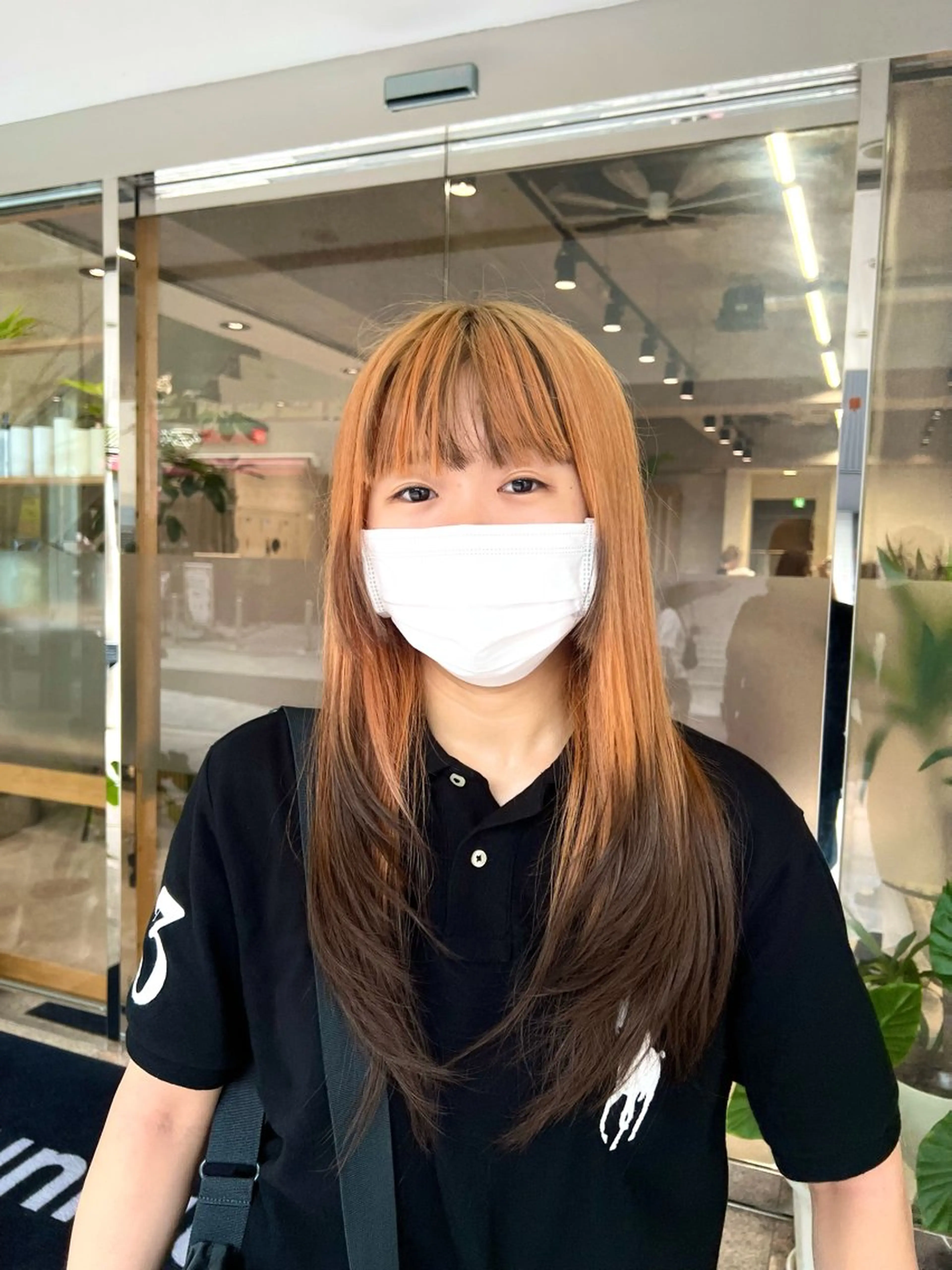 ロング カラー ヘアカラー トリートメント ダブルカラーブリーチ 髪質改善　縮毛矯正のヘアスタイル