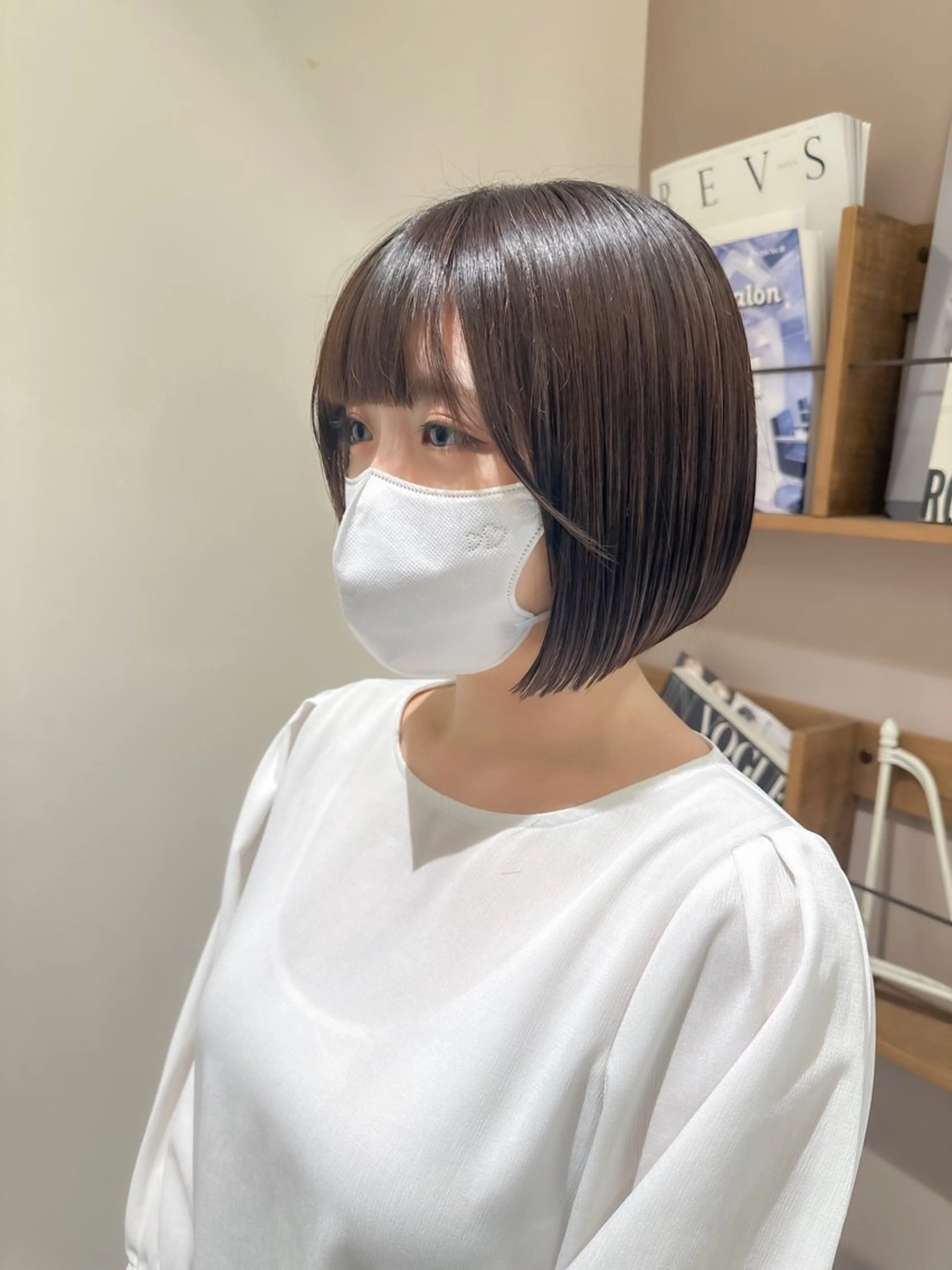 ショート ボブ韓国風レイヤー 錦糸町/畠中ケントのヘアスタイル