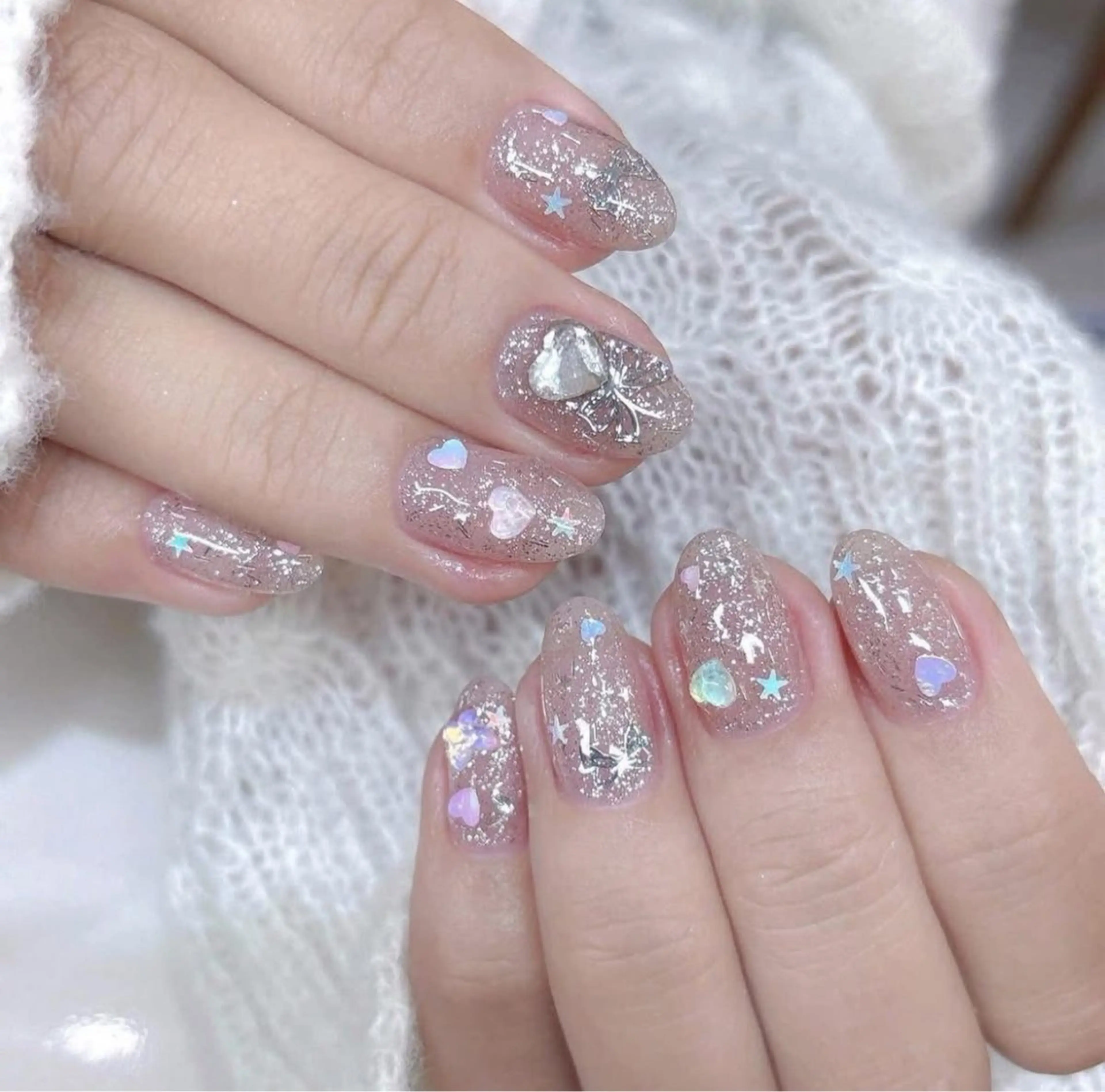 ネイル 長さ出し フレンチネイル グラデーション 卒業式 マグネットネイル ハンドネイル MIHANA HIKARIのネイルデザイン