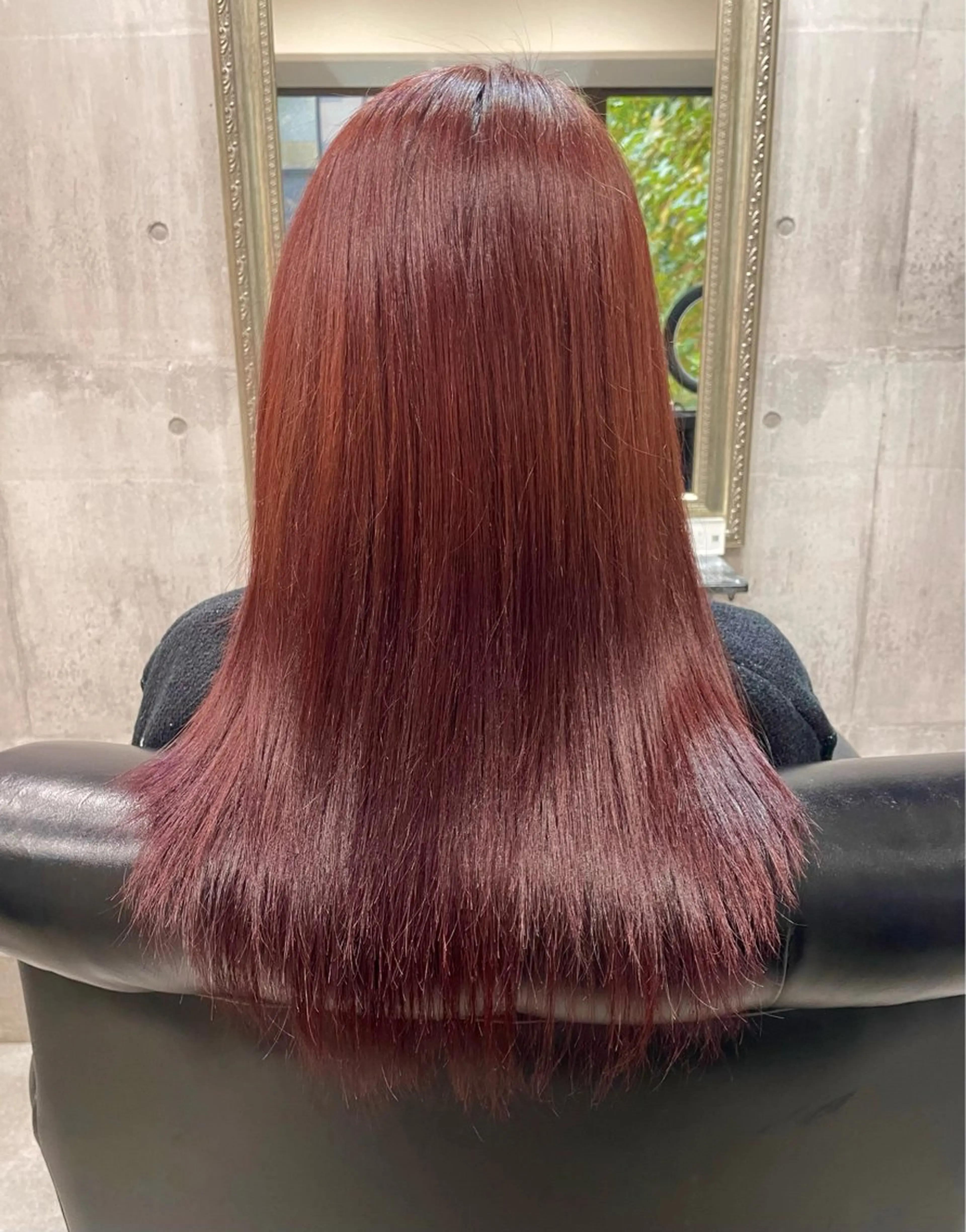 ミディアム カラー ブリーチ ブラウンカラー レッドカラー レッドブラウン ヘアカラー Jrスタイリスト HONO（ホノ）のヘアスタイル