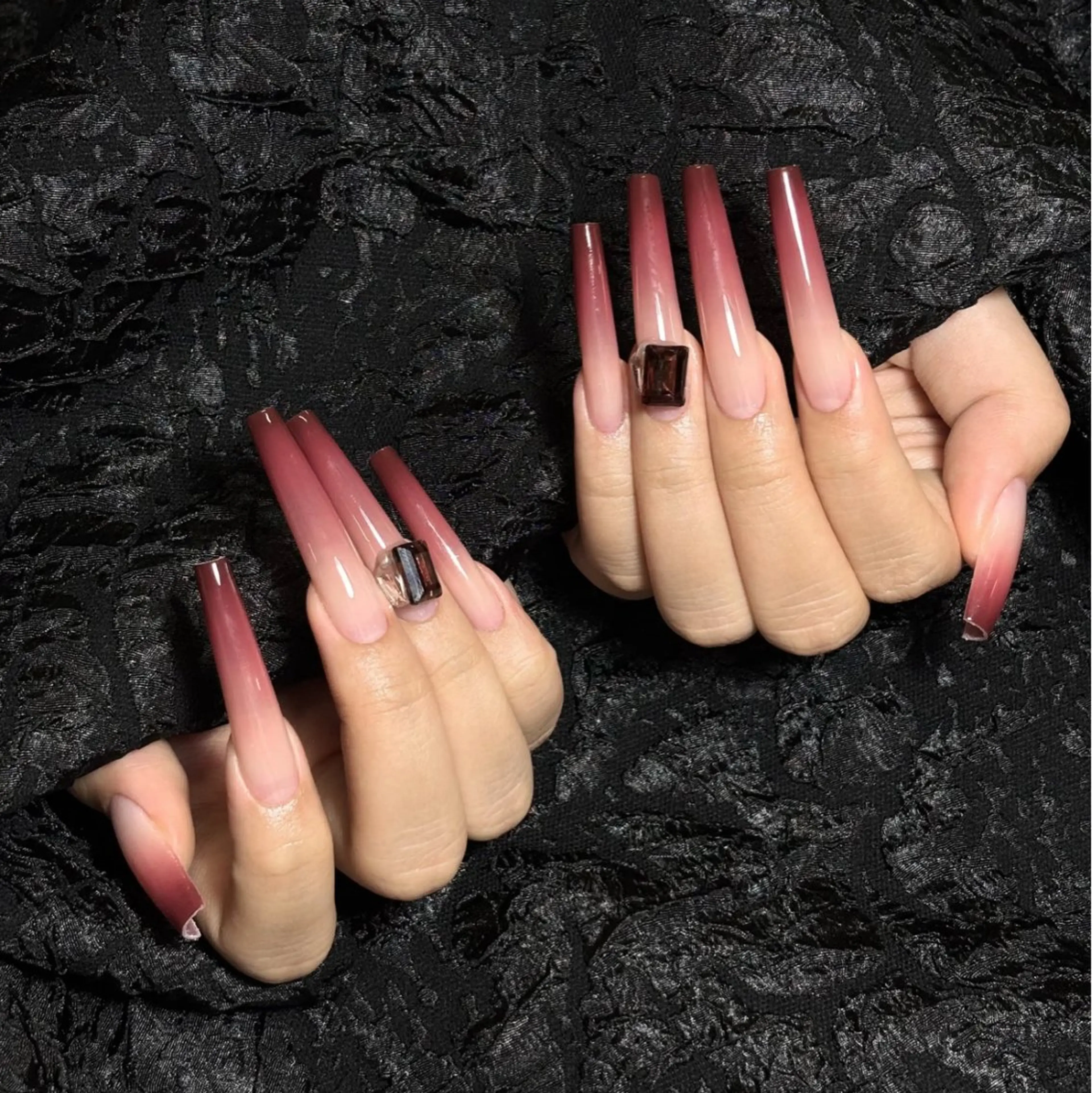 🍑チップスカルプ長さだしカラーグラデーション/フレンチ✨の写真