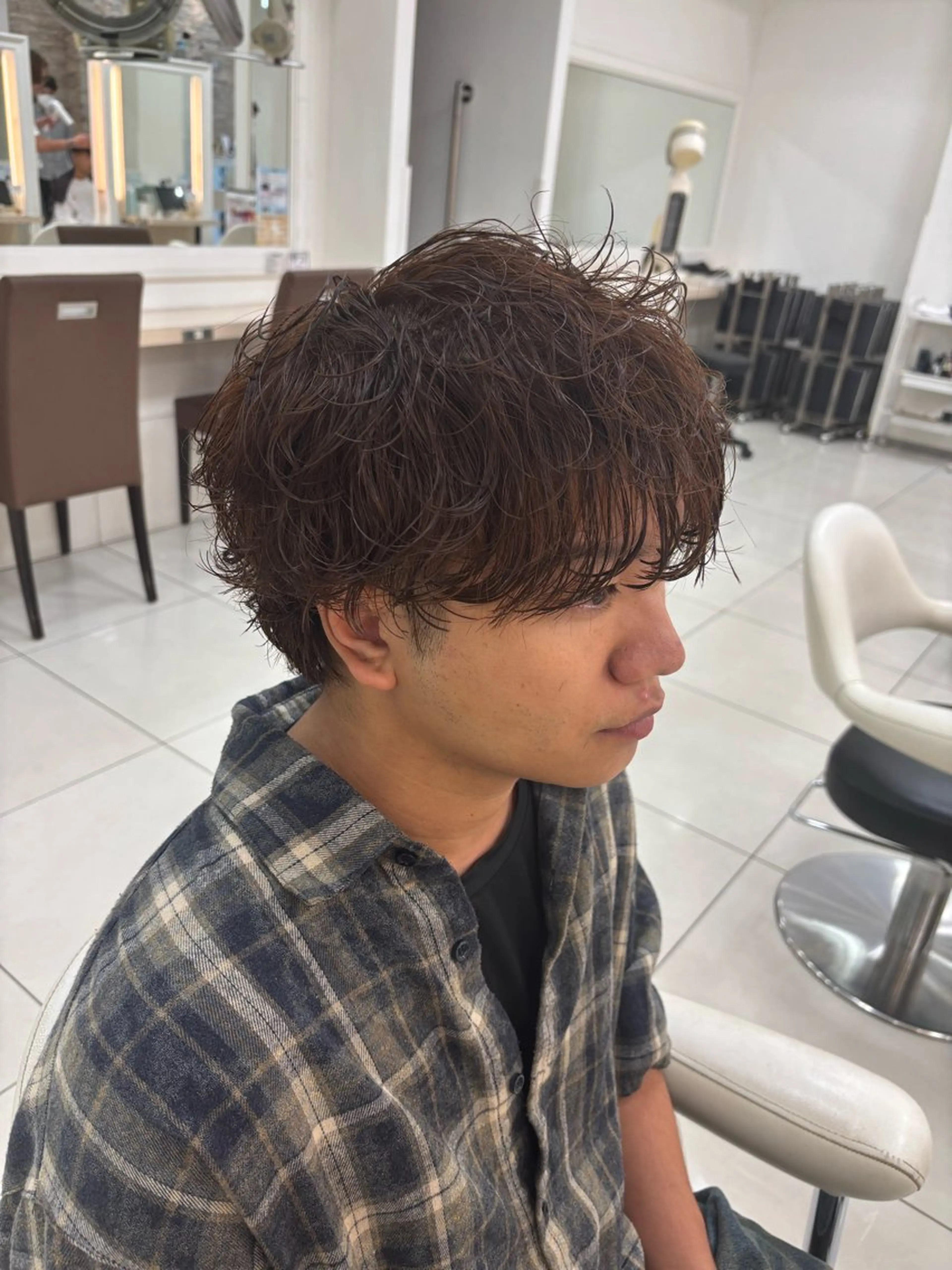 パーマ メンズ カット パーマ 🫧艶髪カラー ハセベ🫧のヘアスタイル