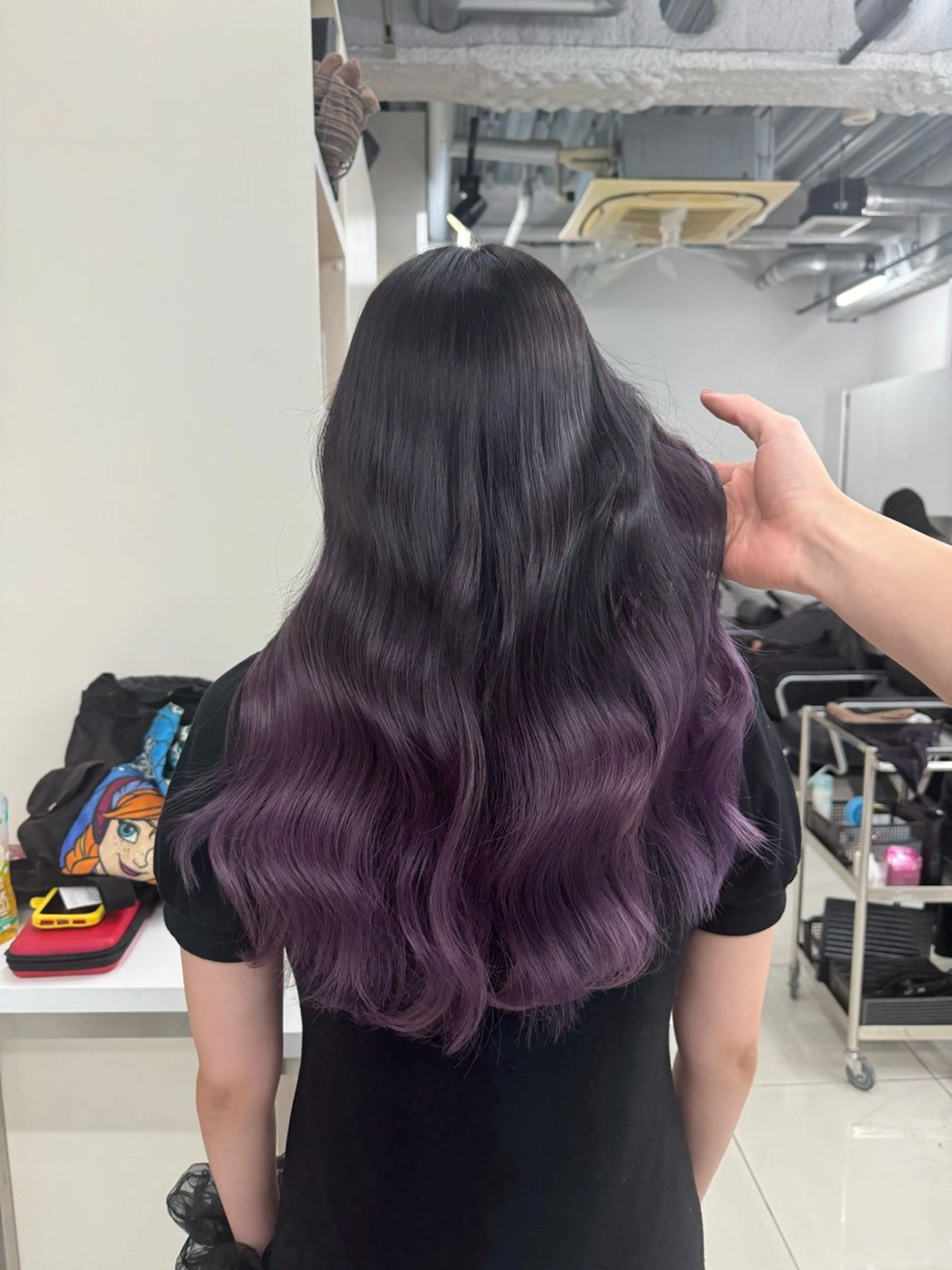 ロング カラー バレイヤージュ ブリーチ ケアブリーチ ダブルカラー グラデーションカラー ヘアカラー トリートメント ヘアセット Rikuto/原宿 /バレイヤージュのヘアスタイル
