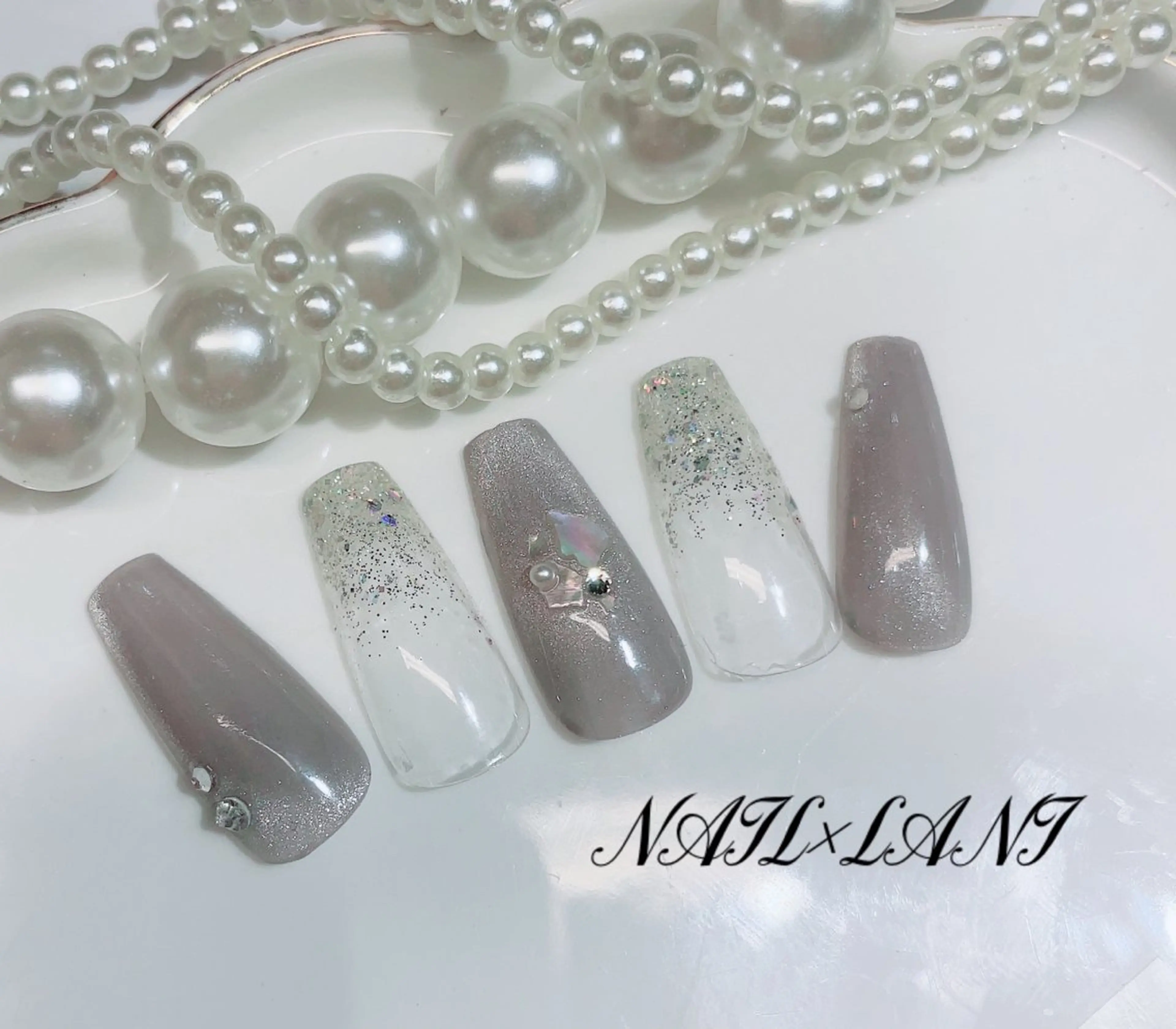 ネイル フットネイル ジェルネイル マグネットネイル パラジェル 一之瀬 柚季のネイルデザイン