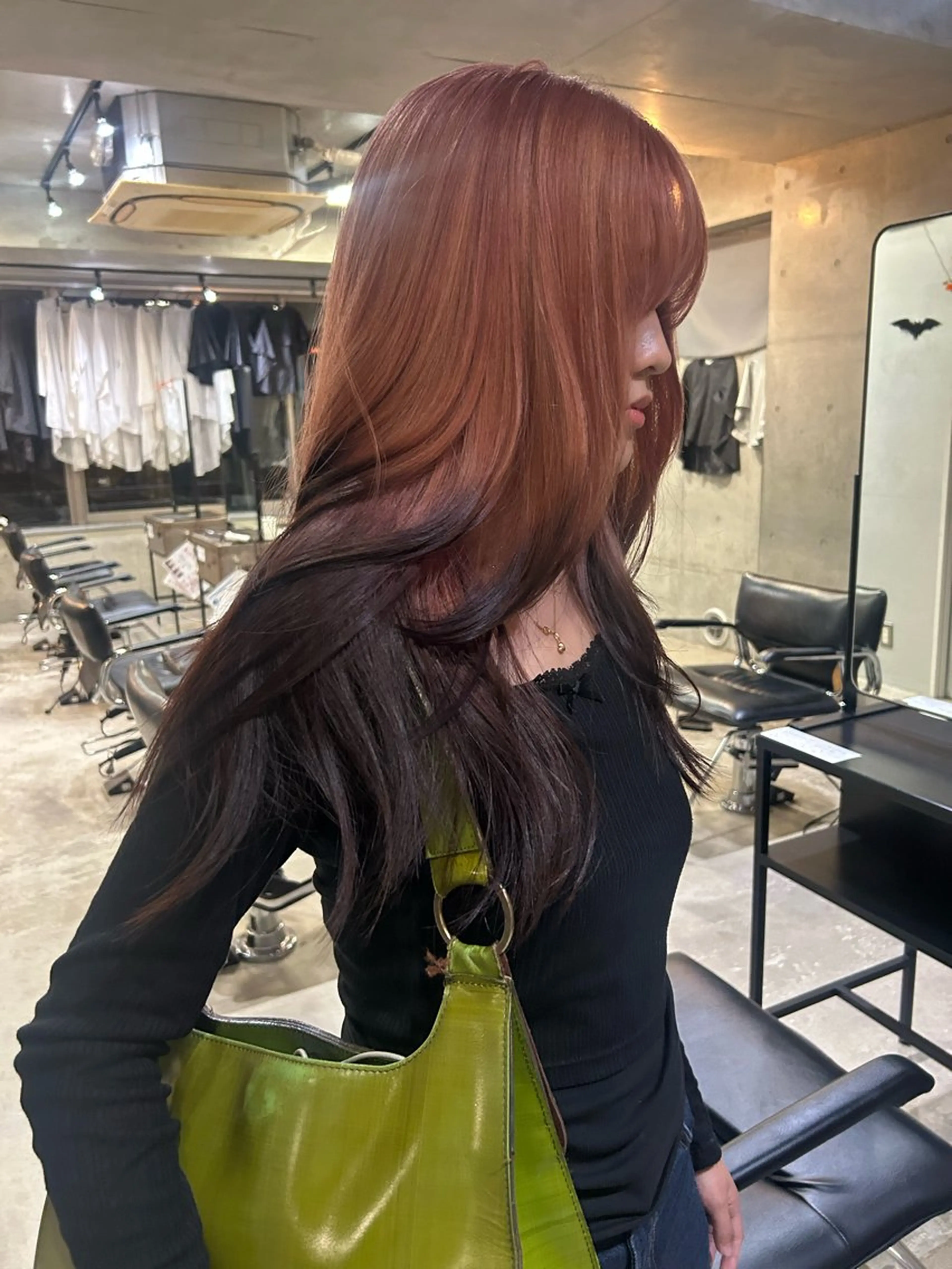 ロング カラー ヘアカラー レイヤーカット/ルー ツカラー/EMIRIのヘアスタイル