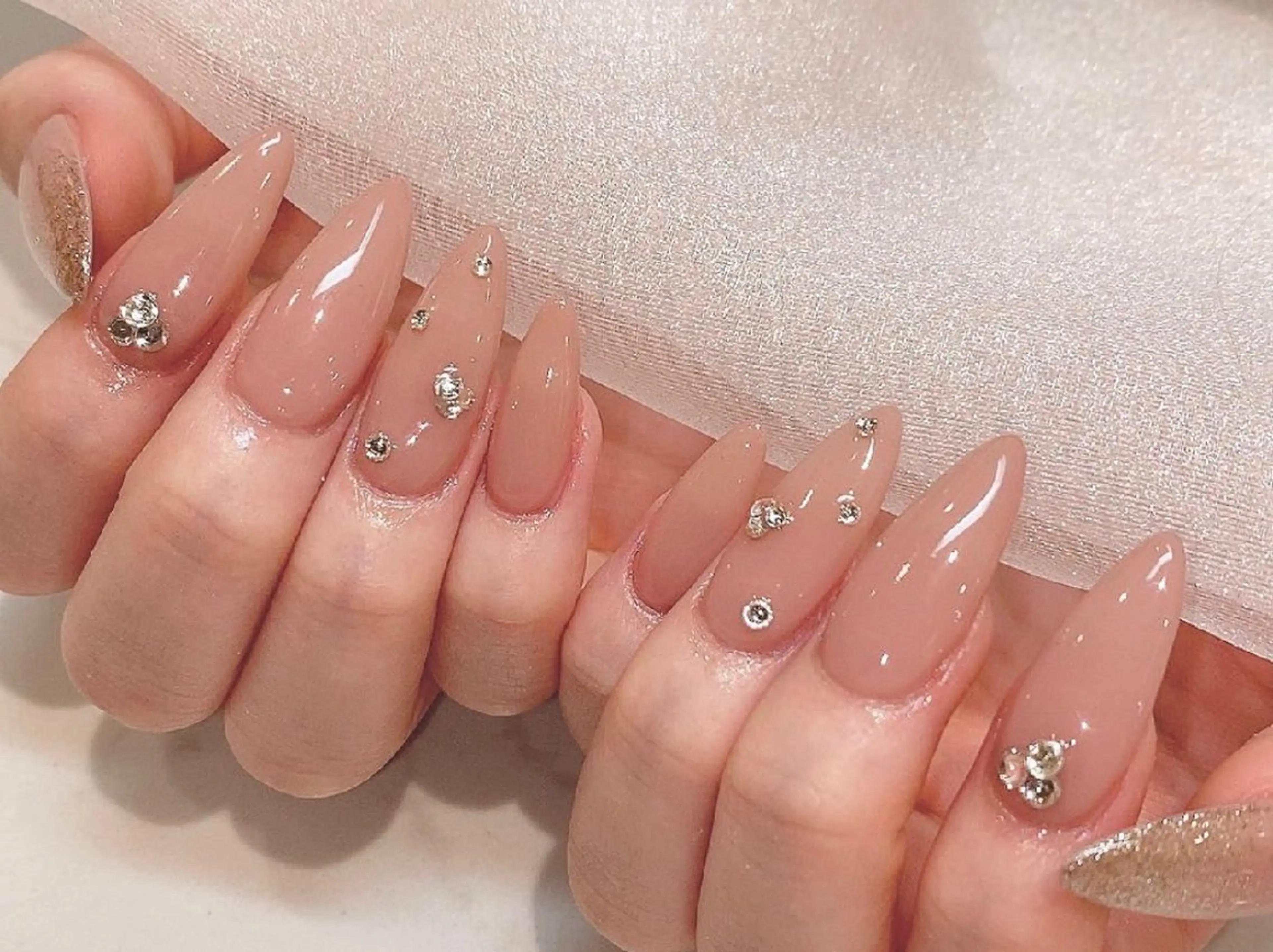 ネイル フットネイル ジェルネイル ハロウィン ラメ(グリッター) ラメグラデーション シンプルネイル専門店 -snow-高田馬場のネイルデザイン