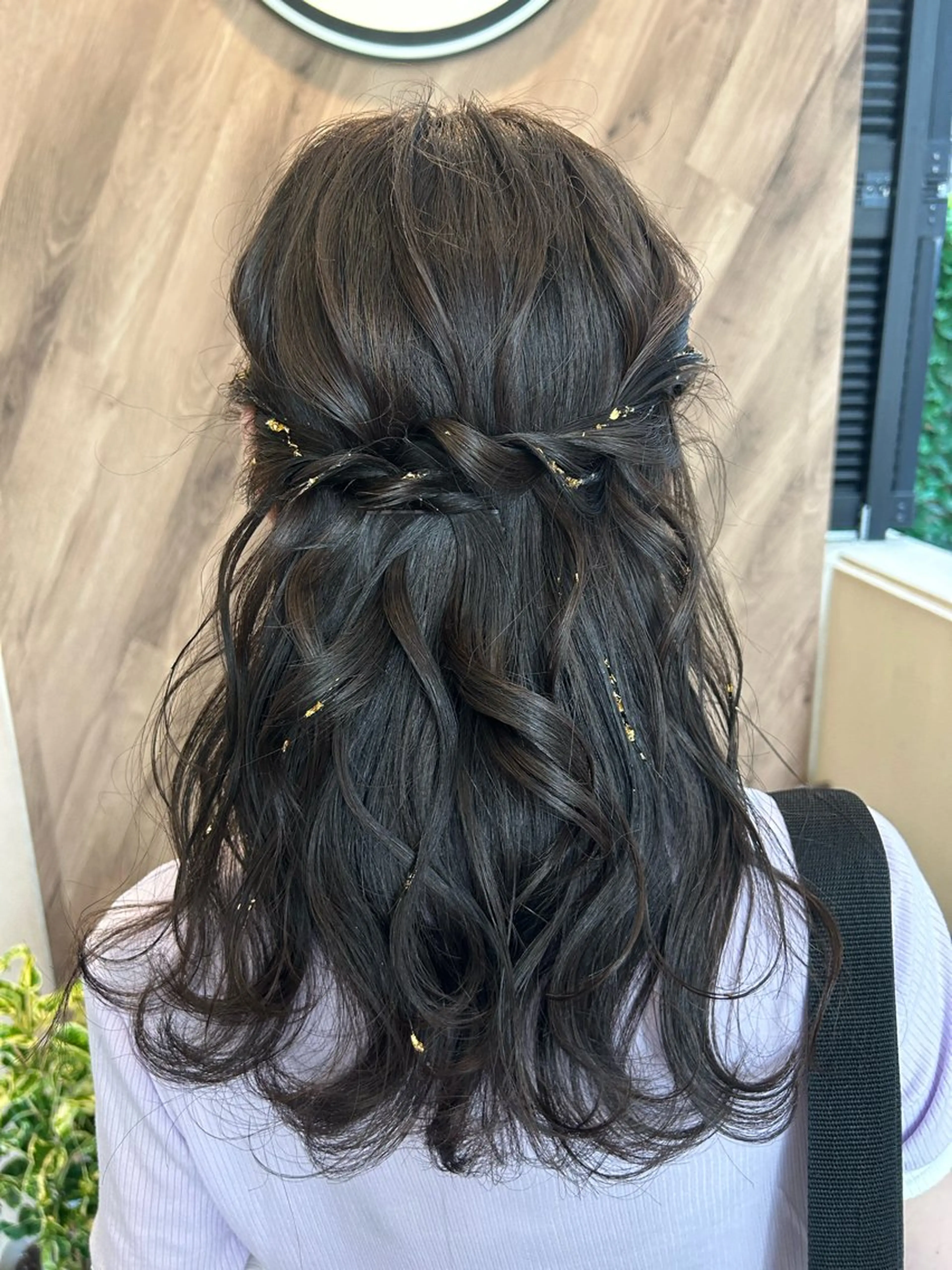ロング ヘアアレンジ ハーフアップ ヘアセット 飯塚 沙衣のヘアスタイル