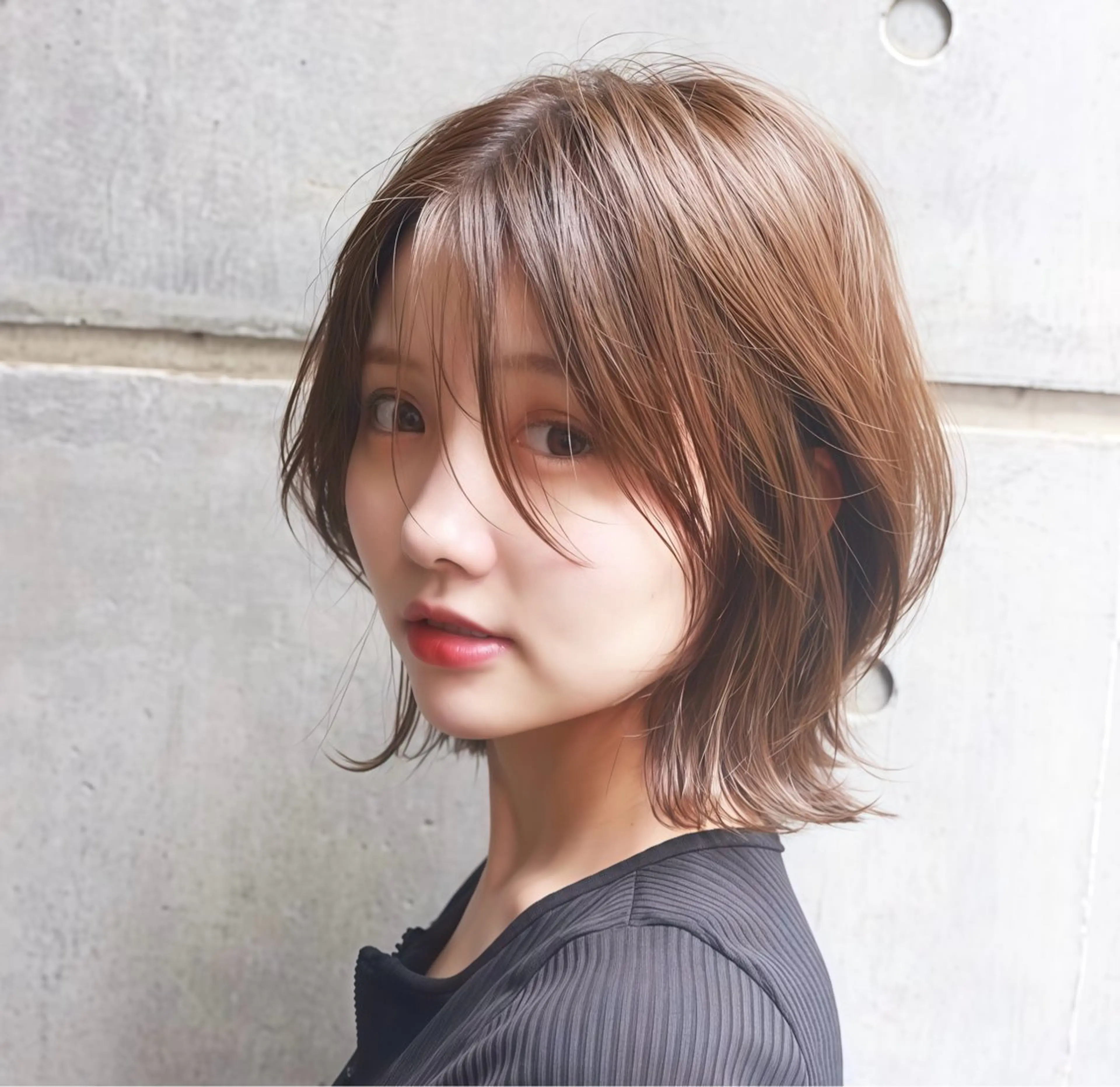 ミディアム カット ヘアカラー トリートメント 💎似合わせのプロ 💎透明感カラー杉原のヘアスタイル